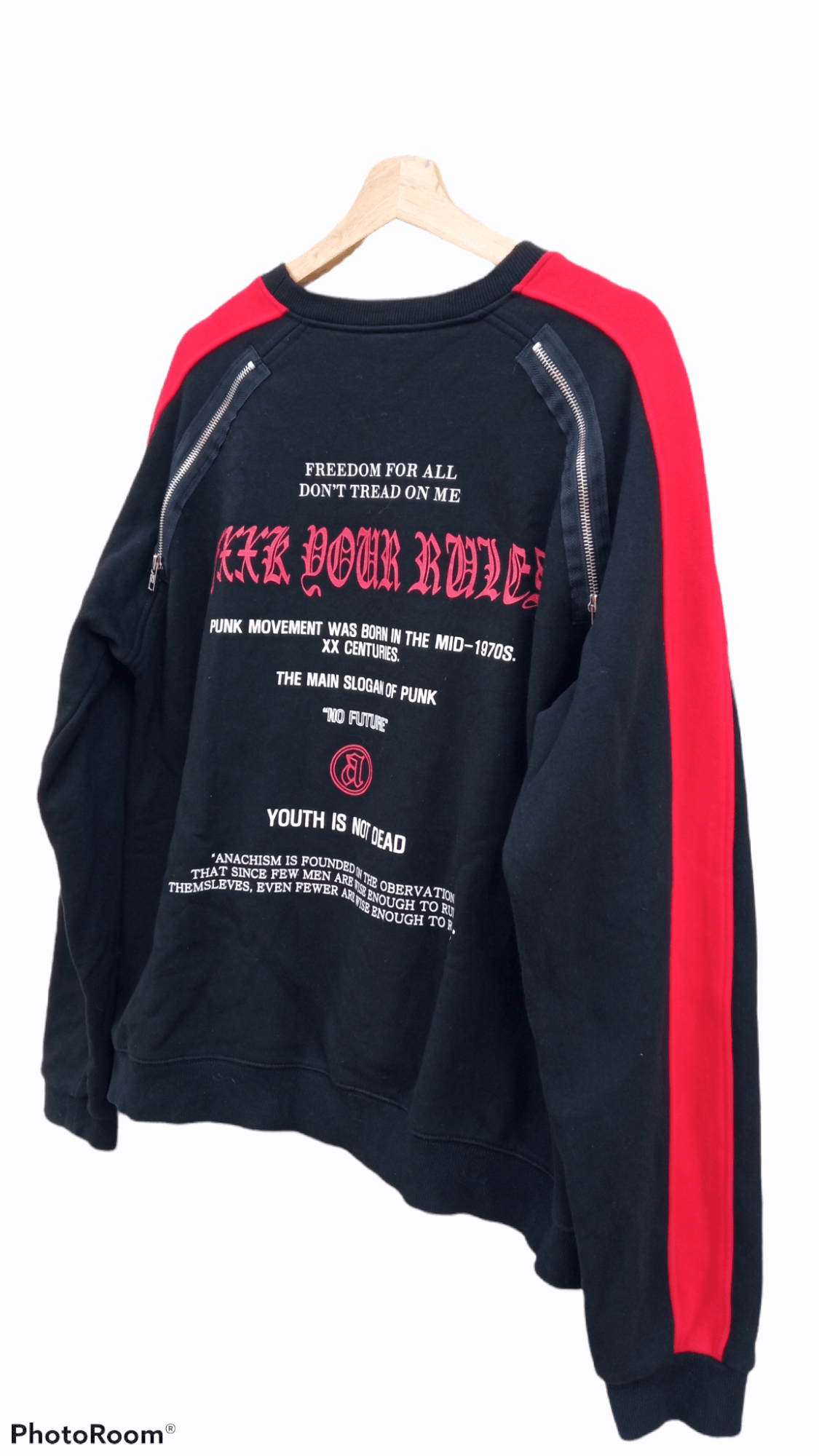 Japanese Brand 🔥🔥Another Youth New Anarchy "No Future" Punk Sweatshirt Size US L / EU 52-54 / 3 - 19 Thumbnail