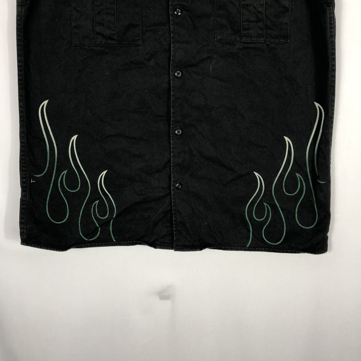 Japanese Brand × Vintage 🔥Sick🔥Worst Desperado Moto Club Big Skull Flame Buttons Vest Size US L / EU 52-54 / 3 - 7 Thumbnail
