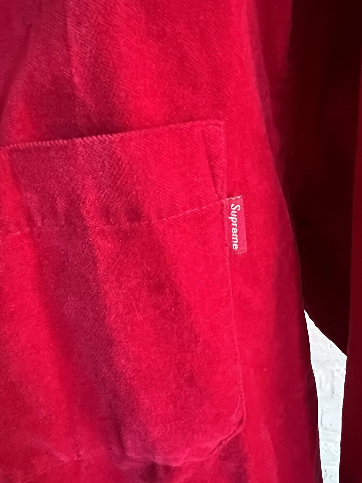 Supreme Hot Pink Supreme Velvet Work Jacket Size US M / EU 48-50 / 2 - 2 Thumbnail