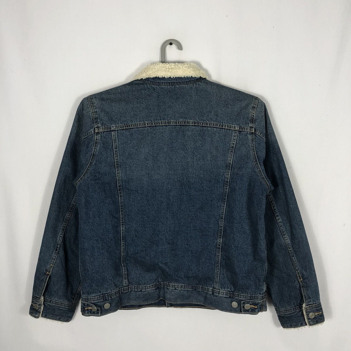 GU × Japanese Brand 🔥Rare🔥🇯🇵GU Sherpa Inside Big E Styles Trucker Denim Jacket Size US S / EU 44-46 / 1 - 5 Thumbnail