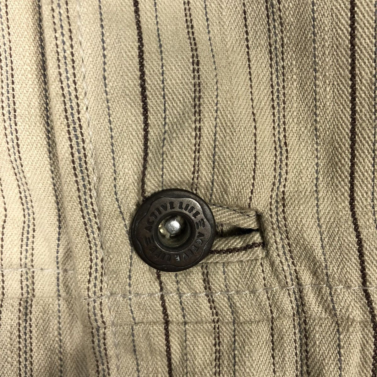 Designer × Japanese Brand × Kansai Yamamoto 🔥Rare🔥Vintage Kansai Jeans Avant Garde Stripes Chore Jacket Size US M / EU 48-50 / 2 - 10 Thumbnail