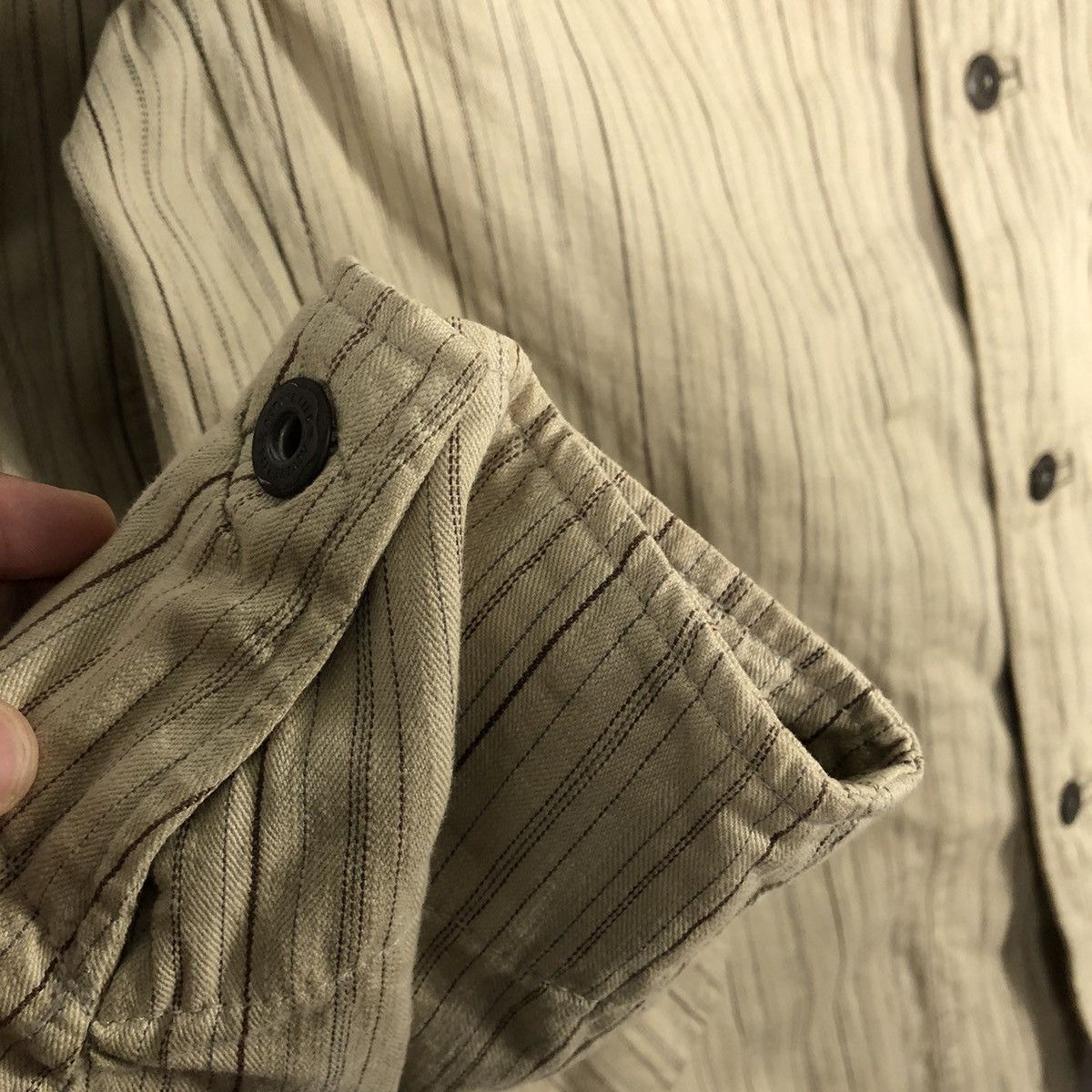 Designer × Japanese Brand × Kansai Yamamoto 🔥Rare🔥Vintage Kansai Jeans Avant Garde Stripes Chore Jacket Size US M / EU 48-50 / 2 - 9 Thumbnail