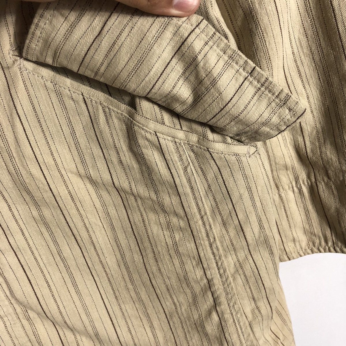 Designer × Japanese Brand × Kansai Yamamoto 🔥Rare🔥Vintage Kansai Jeans Avant Garde Stripes Chore Jacket Size US M / EU 48-50 / 2 - 11 Thumbnail
