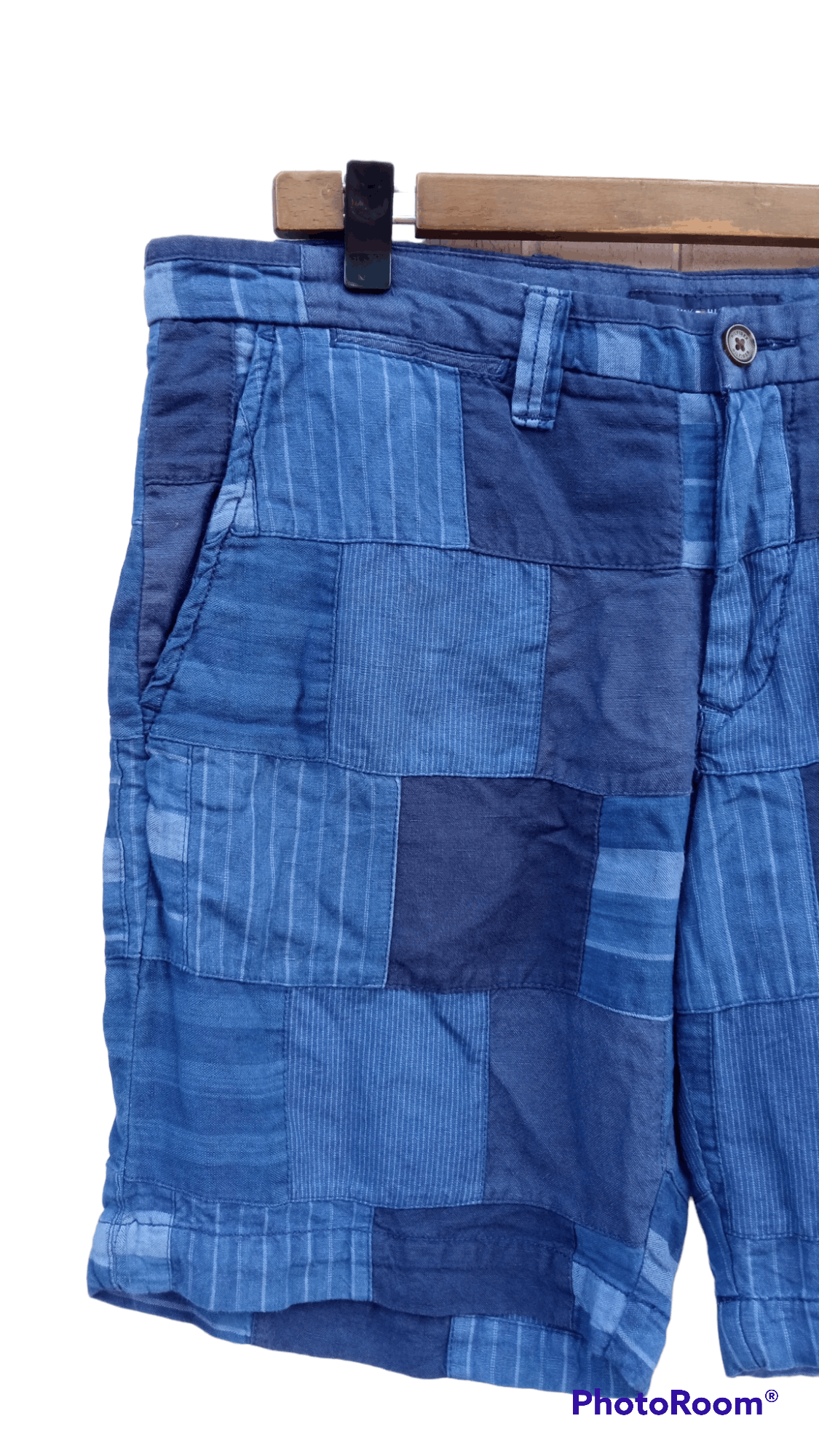 Indigo × Tommy Hilfiger 🔥🔥Tommy Hilfiger Indigo Patchwork Shorts Pants Size US 34 / EU 50 - 4 Thumbnail