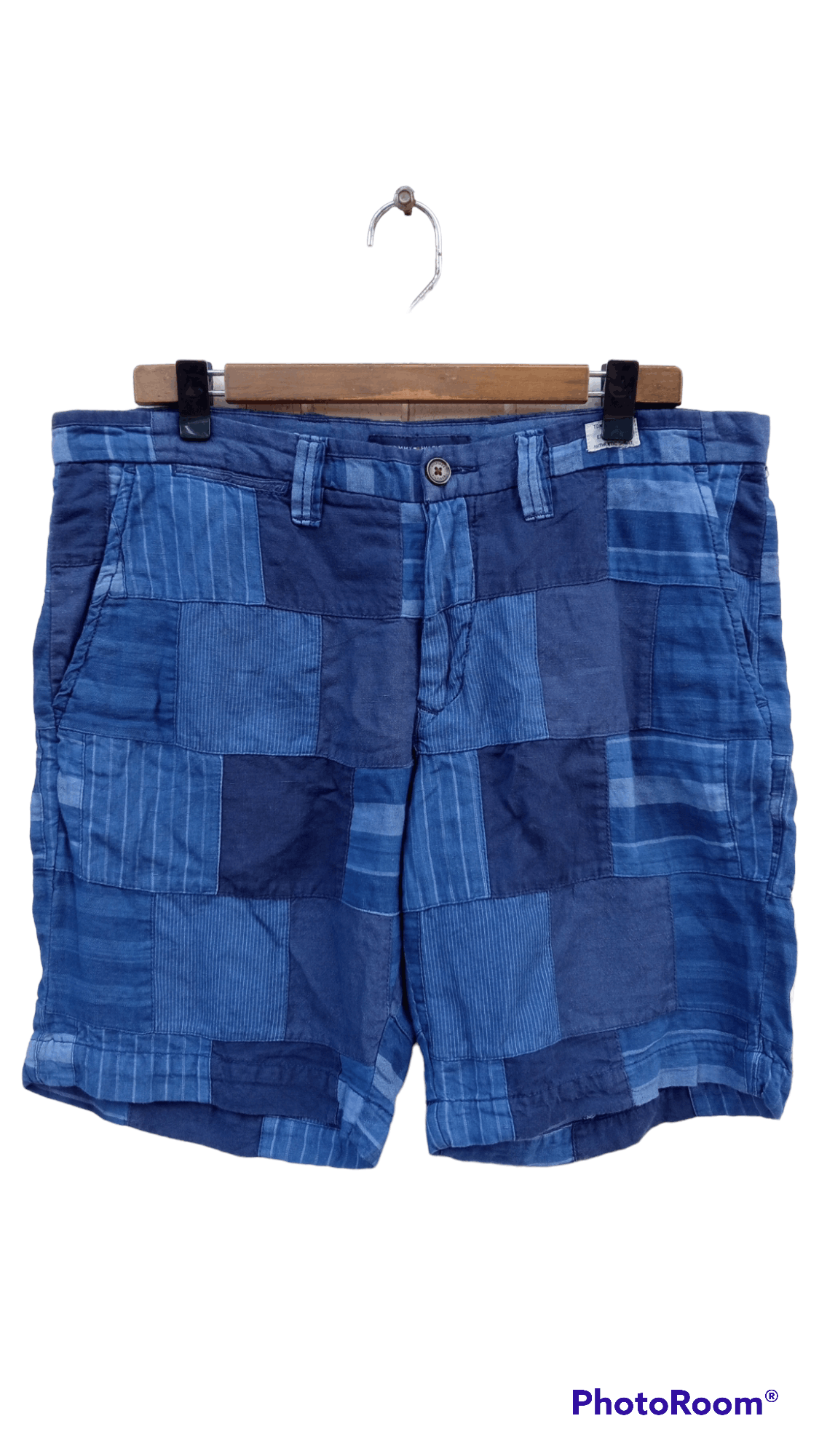 Indigo × Tommy Hilfiger 🔥🔥Tommy Hilfiger Indigo Patchwork Shorts Pants Size US 34 / EU 50 - 1 Thumbnail