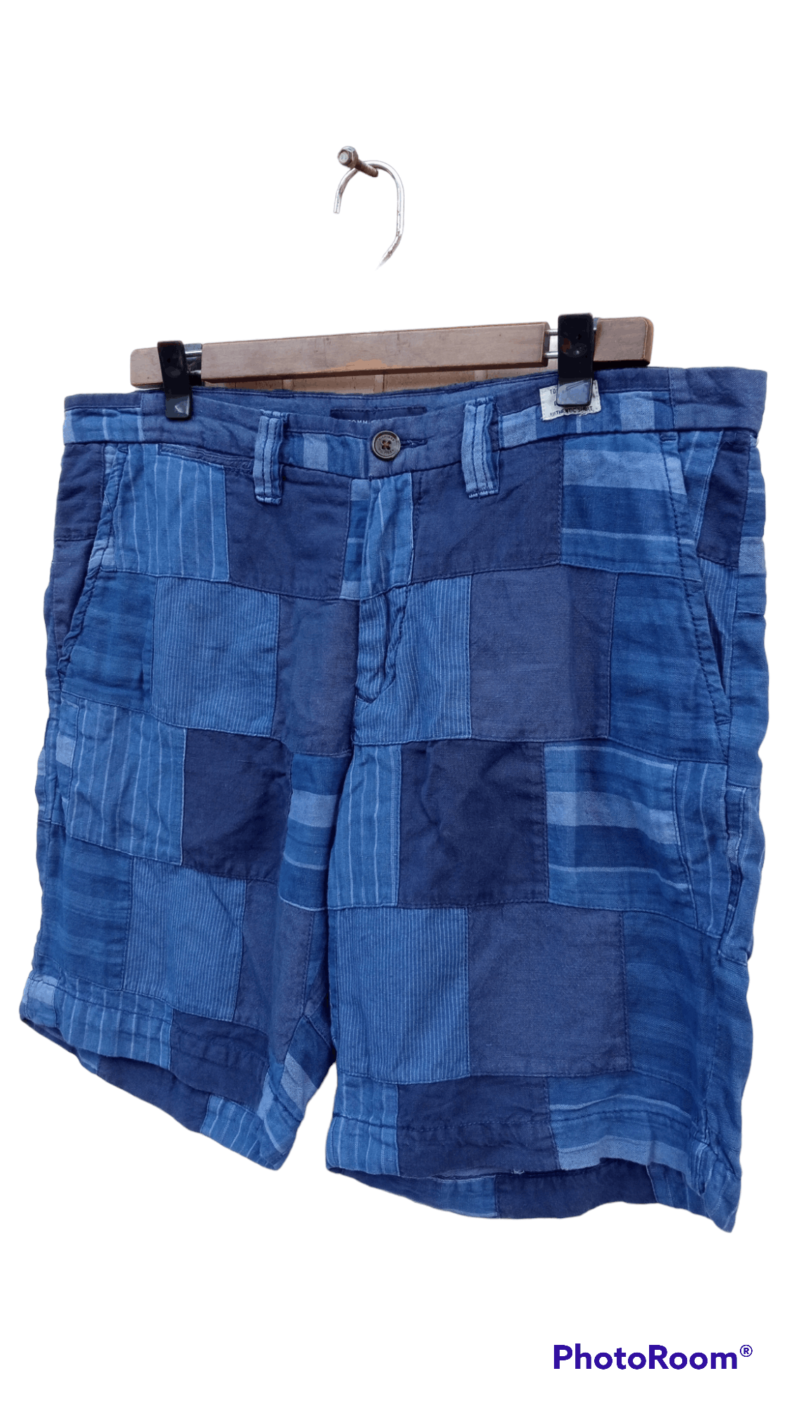 Indigo × Tommy Hilfiger 🔥🔥Tommy Hilfiger Indigo Patchwork Shorts Pants Size US 34 / EU 50 - 3 Thumbnail