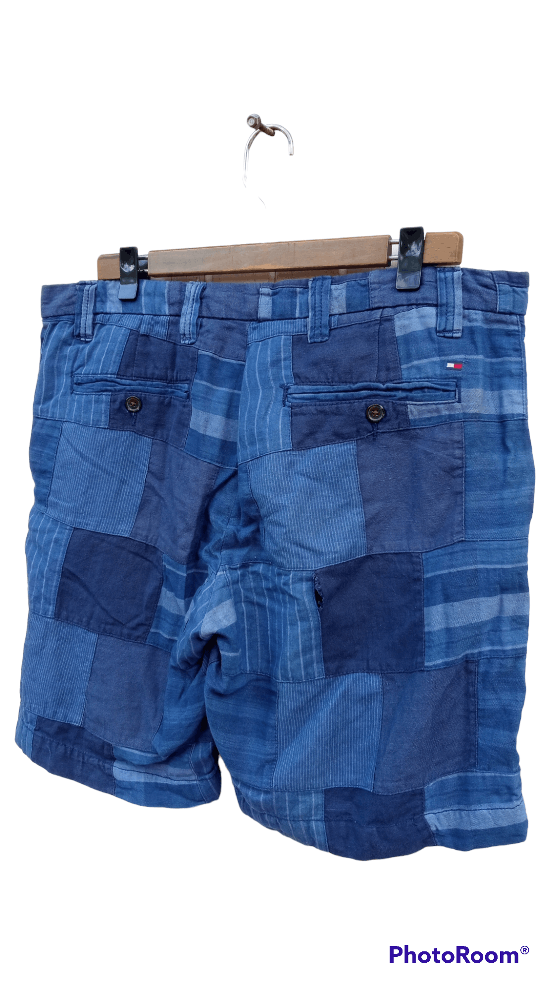 Indigo × Tommy Hilfiger 🔥🔥Tommy Hilfiger Indigo Patchwork Shorts Pants Size US 34 / EU 50 - 21 Thumbnail