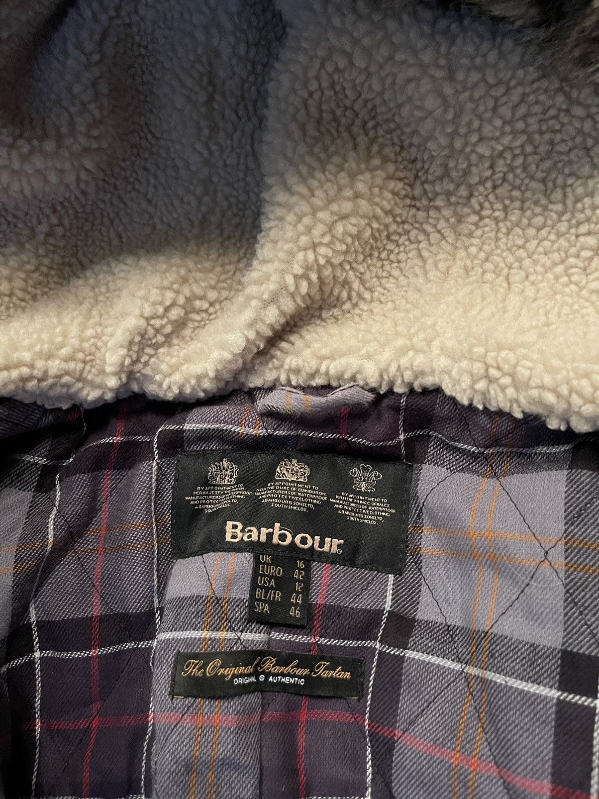 Barbour × Vintage Barbour waxed parka coat with fuzzy fur on hood Size XL / US 12-14 / IT 48-50 - 8 Thumbnail