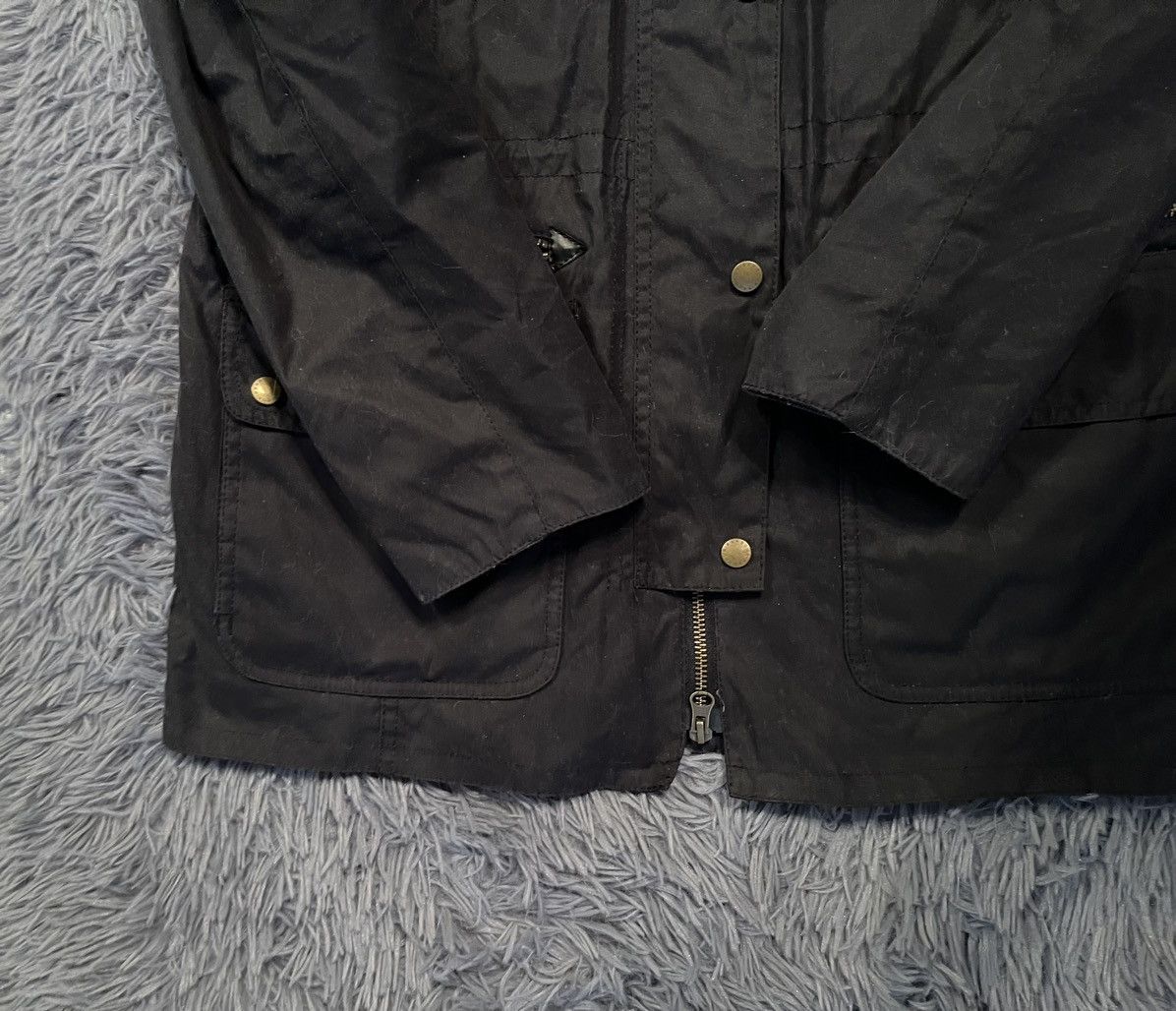 Barbour × Vintage Barbour waxed parka coat with fuzzy fur on hood Size XL / US 12-14 / IT 48-50 - 5 Thumbnail