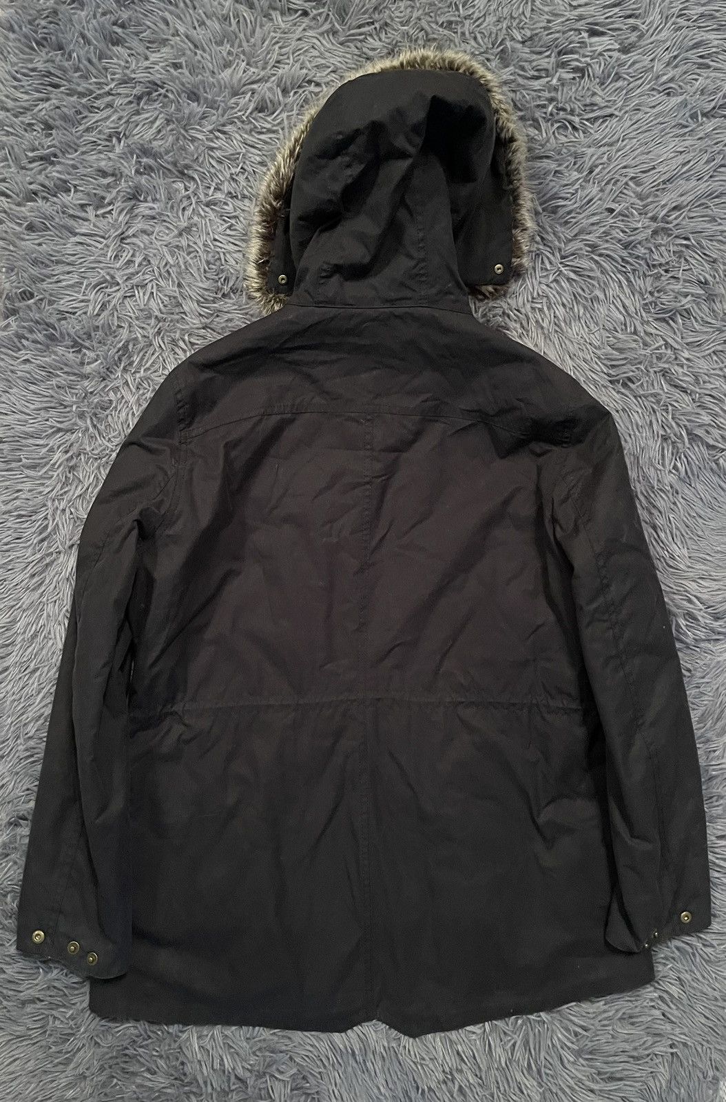 Barbour × Vintage Barbour waxed parka coat with fuzzy fur on hood Size XL / US 12-14 / IT 48-50 - 6 Thumbnail