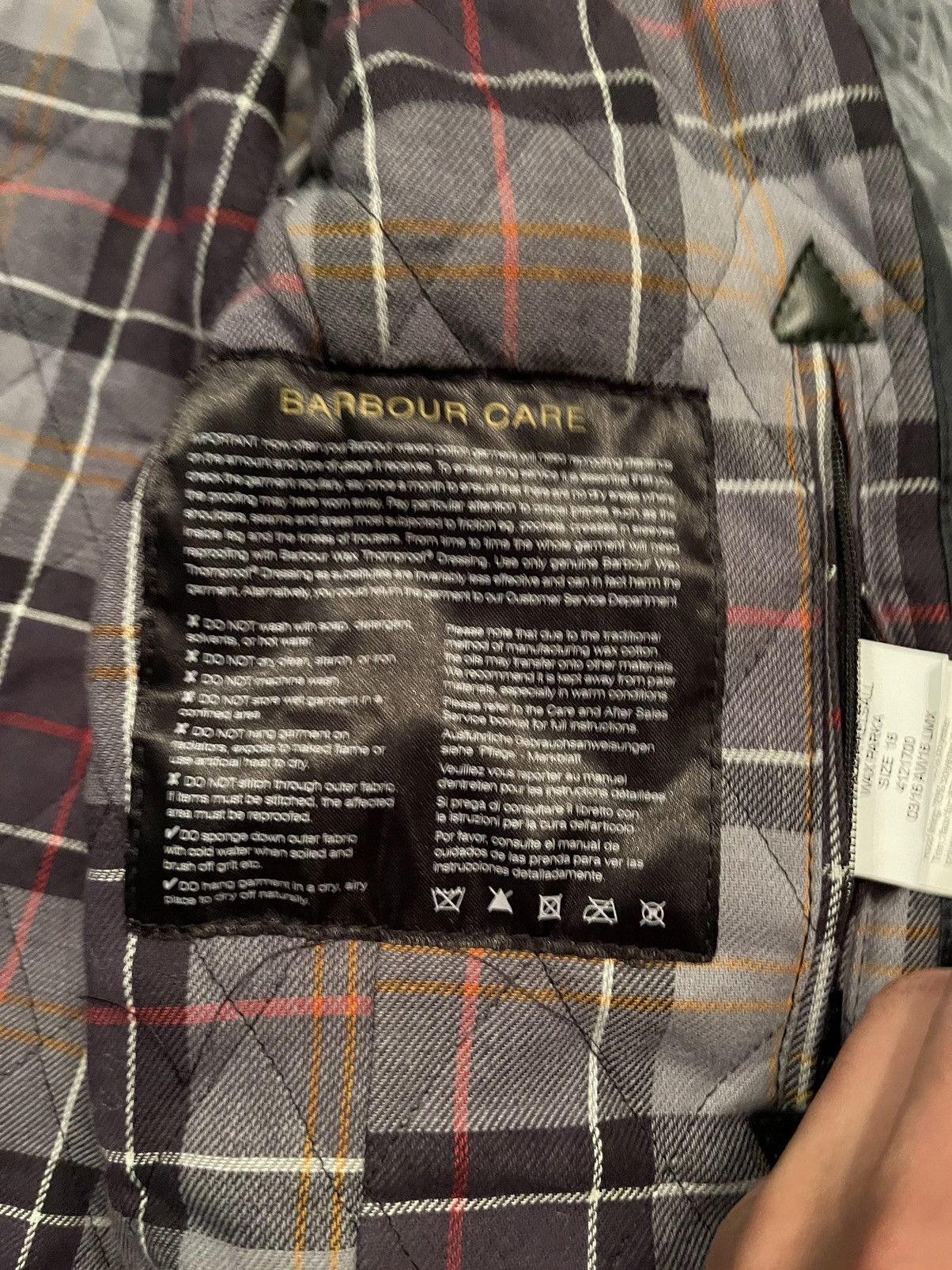 Barbour × Vintage Barbour waxed parka coat with fuzzy fur on hood Size XL / US 12-14 / IT 48-50 - 10 Thumbnail