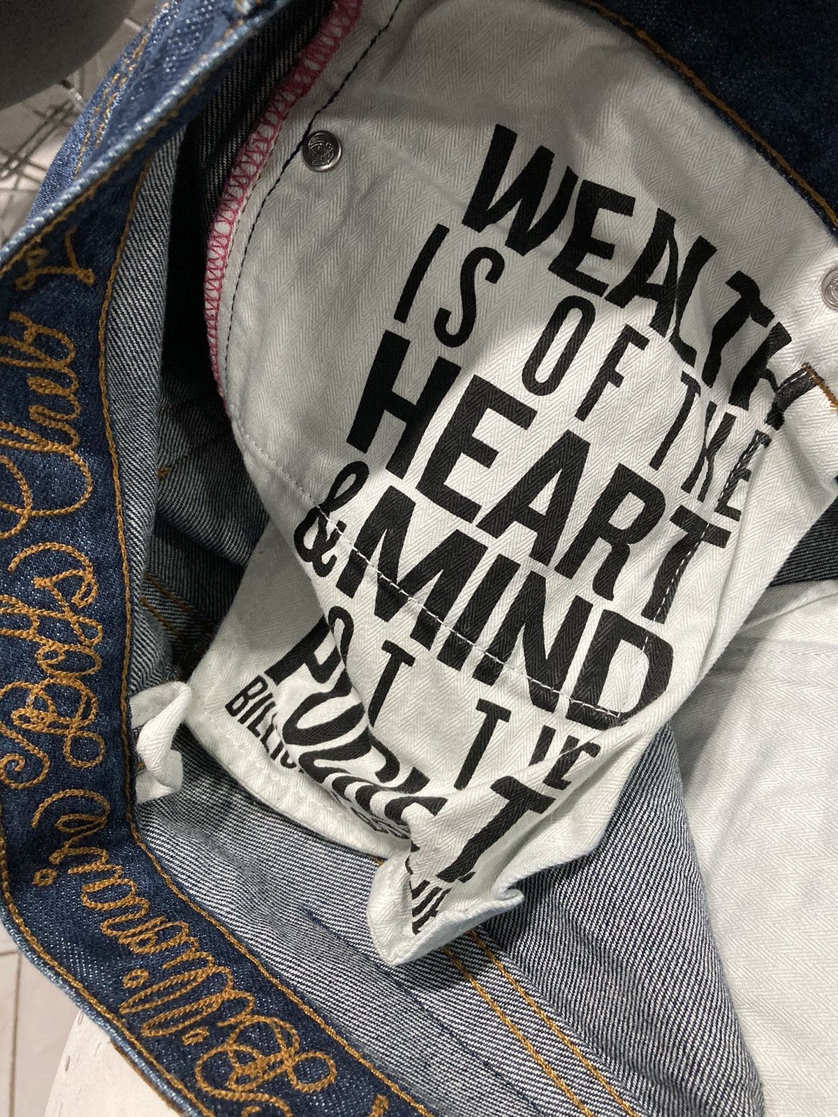 Billionaire Boys Club Back Pocket Embroidered Denim Jeans Size US 32 / EU 48 - 6 Thumbnail