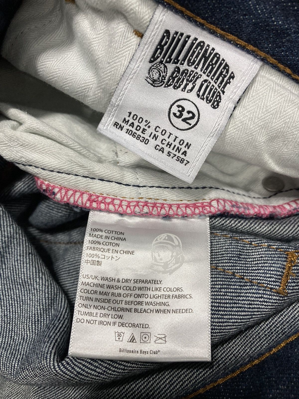 Billionaire Boys Club Back Pocket Embroidered Denim Jeans Size US 32 / EU 48 - 7 Thumbnail