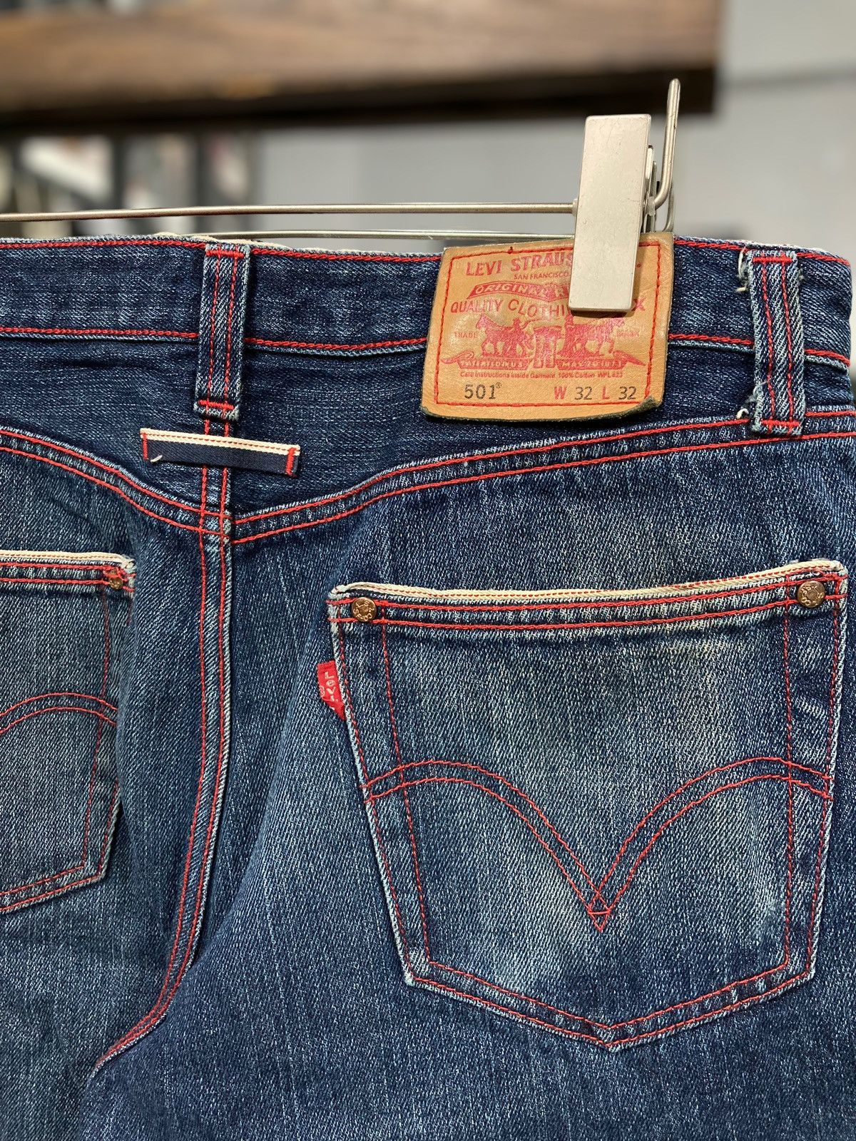 Jean Paul Gaultier 501 Indigo Outside Selvedge Custom Denim Shorts Size US 32 / EU 48 - 5 Thumbnail