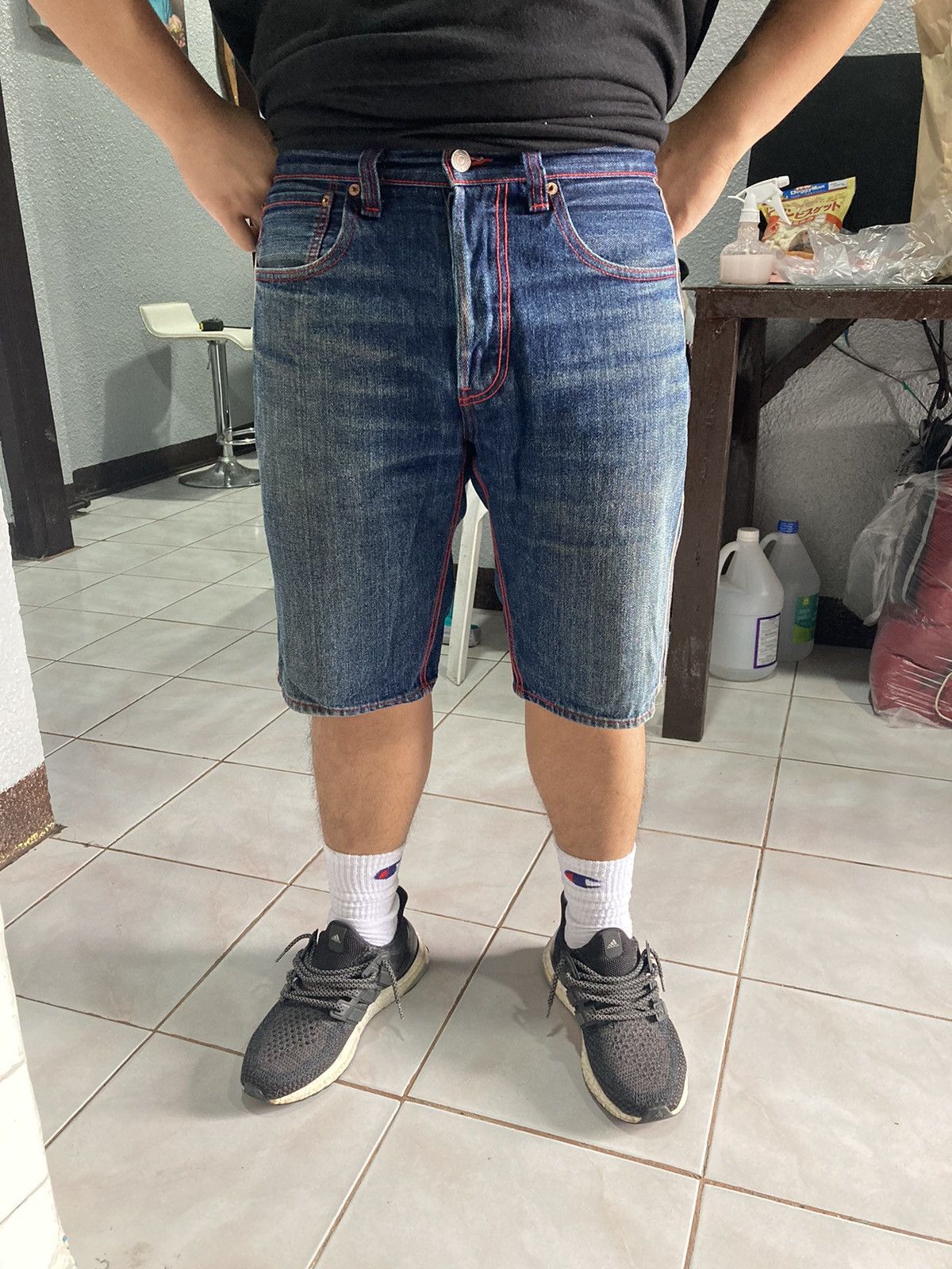 Jean Paul Gaultier 501 Indigo Outside Selvedge Custom Denim Shorts Size US 32 / EU 48 - 9 Thumbnail