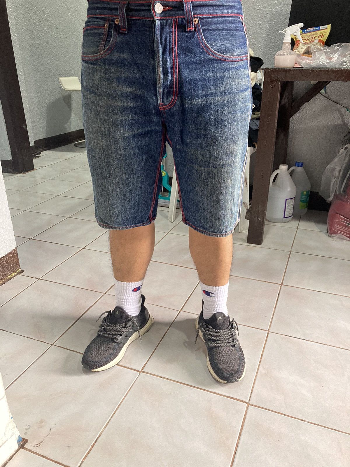 Jean Paul Gaultier 501 Indigo Outside Selvedge Custom Denim Shorts Size US 32 / EU 48 - 8 Thumbnail