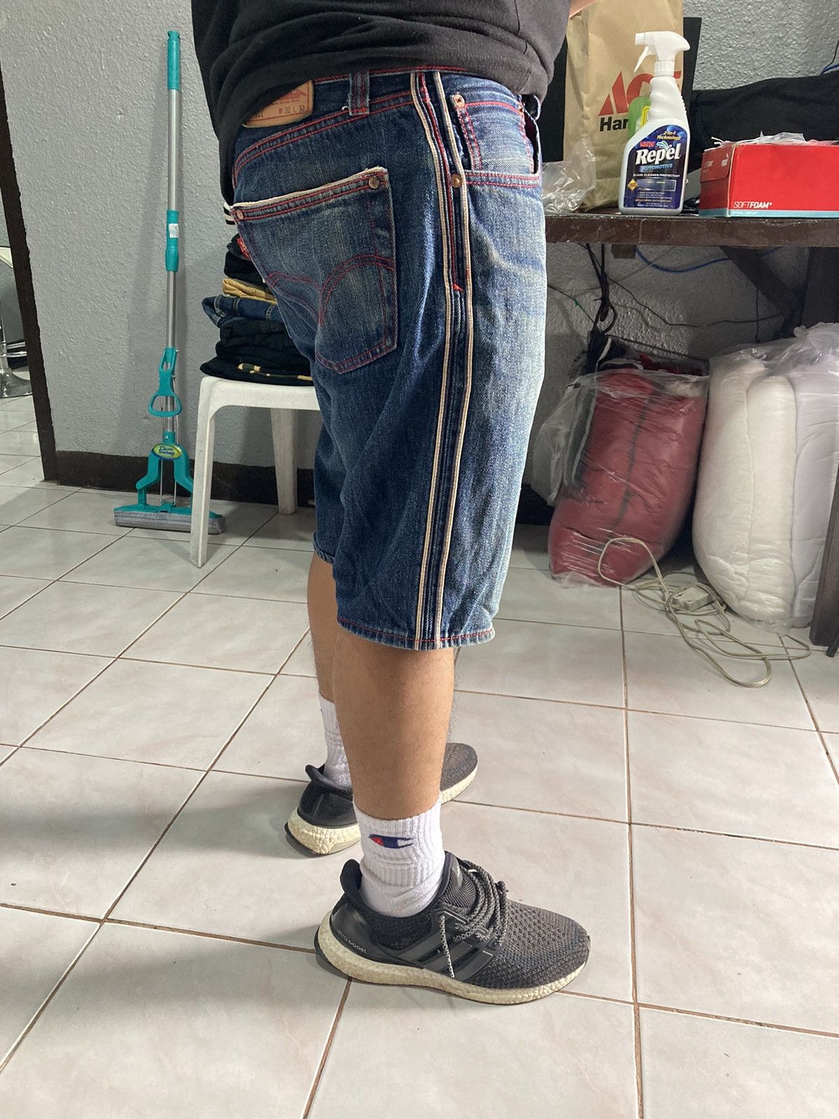 Jean Paul Gaultier 501 Indigo Outside Selvedge Custom Denim Shorts Size US 32 / EU 48 - 10 Thumbnail