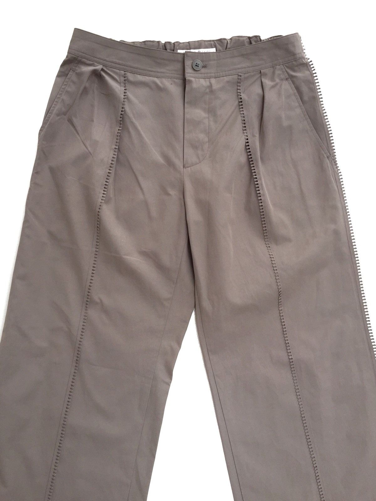 image of Vintage Issey Miyake Pleat Please Trousers Pants in Brown, Men's (Size 27)