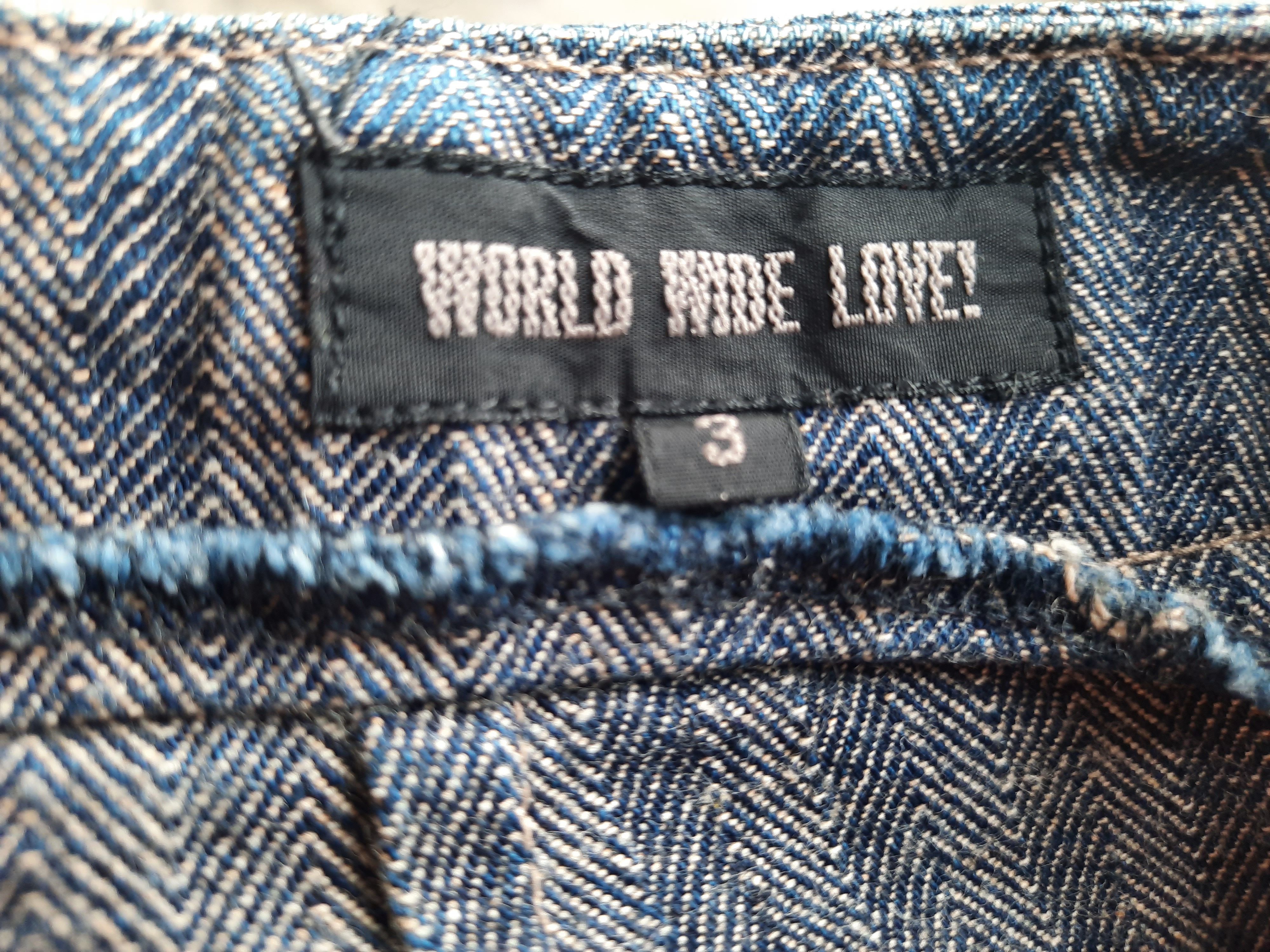 Japanese Brand World Wide Love Jeans Size US 31 - 6 Thumbnail