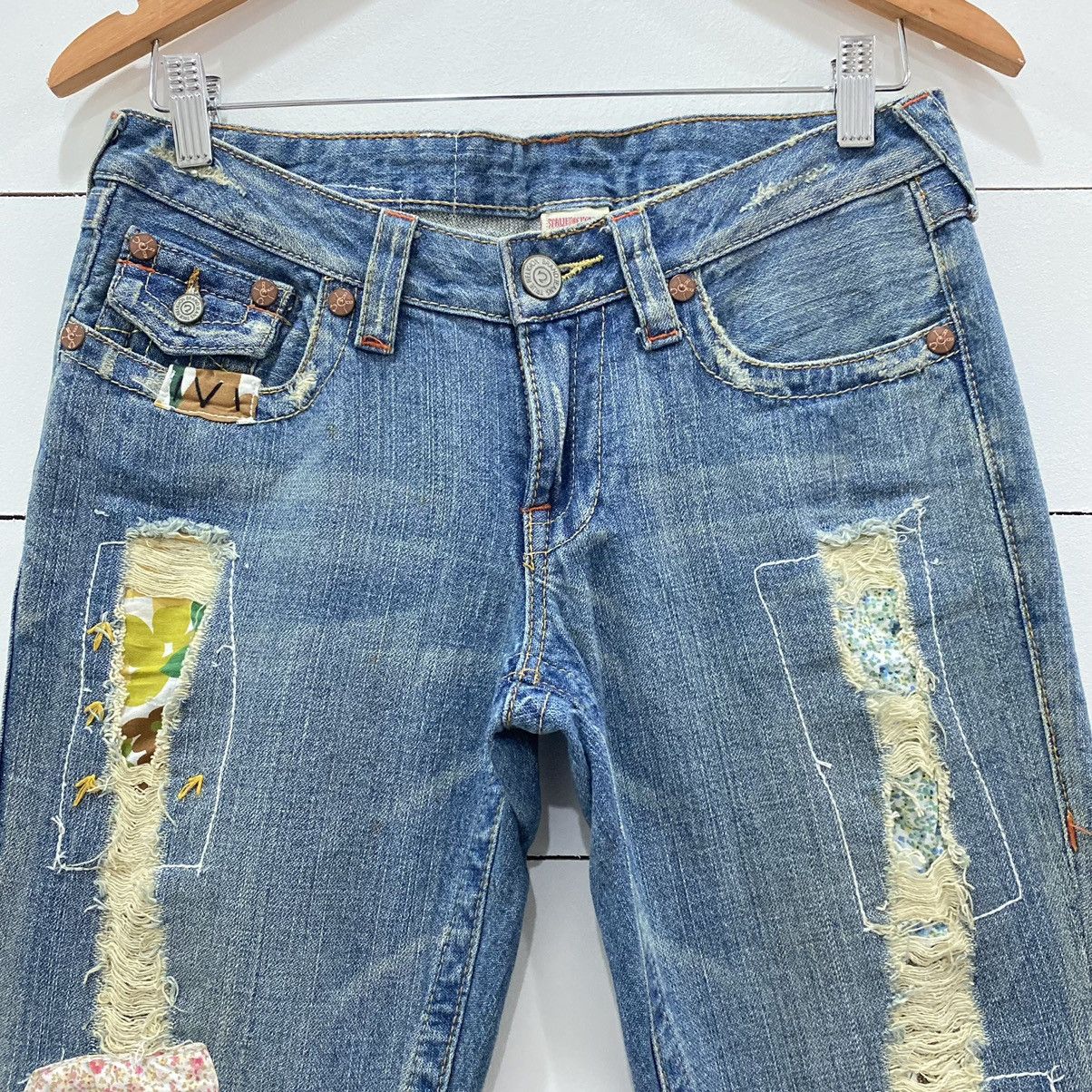 True Religion True Religion Patchwork Flare Distressed Denim Jeans Size 30" / US 8 / IT 44 - 5 Thumbnail