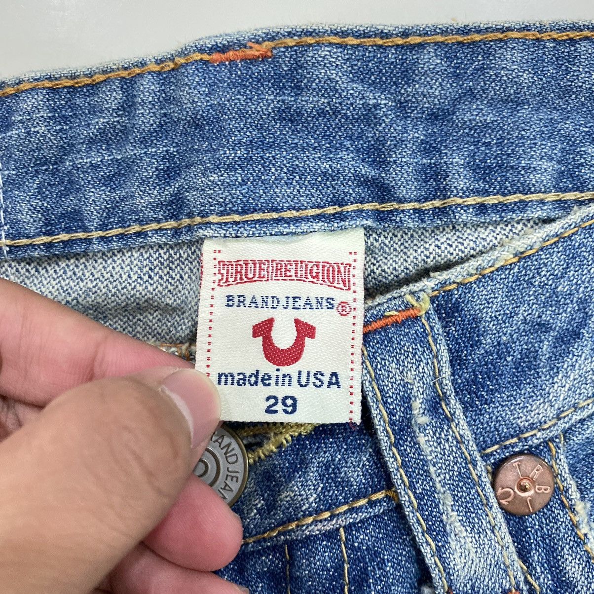 True Religion True Religion Patchwork Flare Distressed Denim Jeans Size 30" / US 8 / IT 44 - 14 Thumbnail
