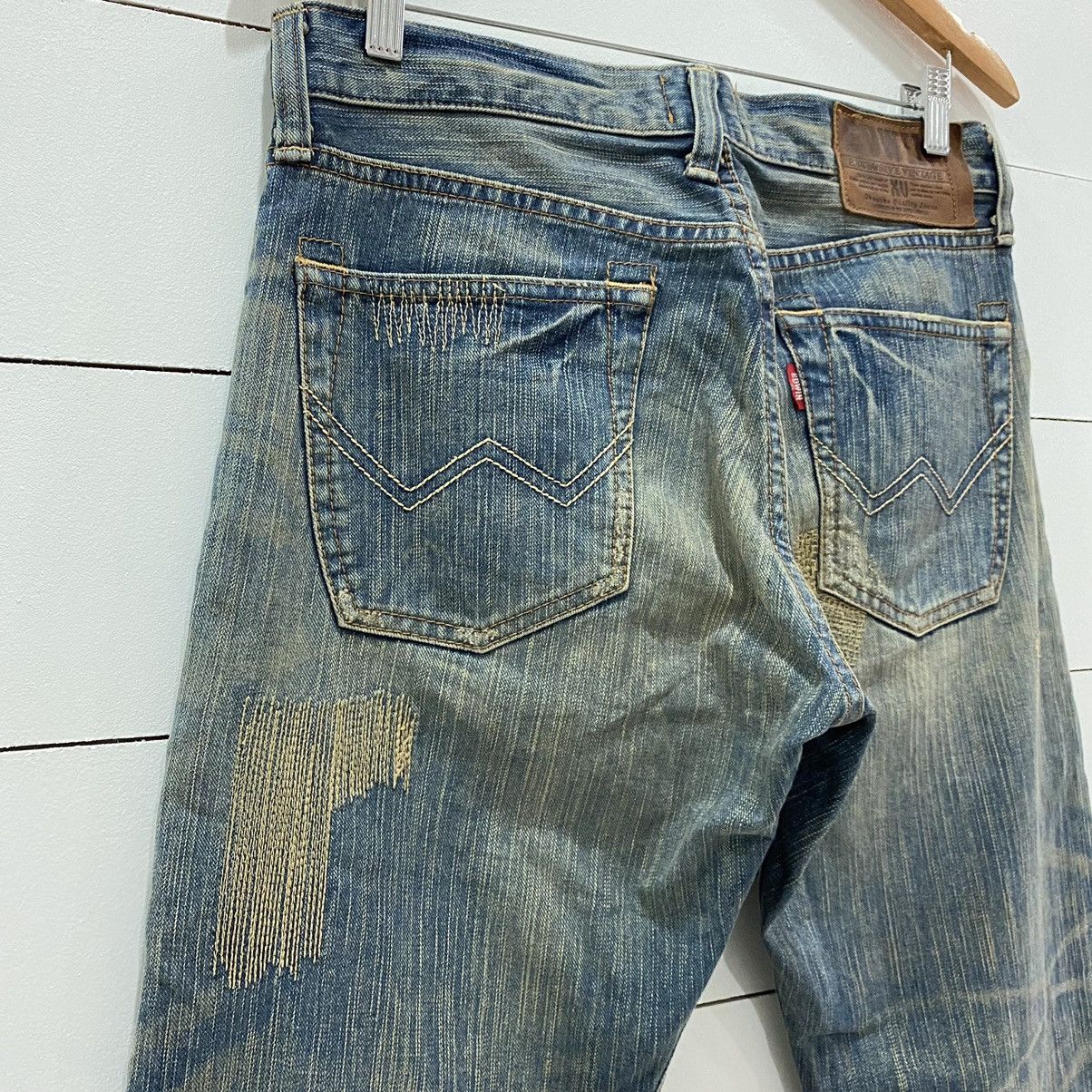Edwin × Japanese Brand Edwin Distressed Patchwork Jeans Kapital Style Size US 32 / EU 48 - 15 Thumbnail