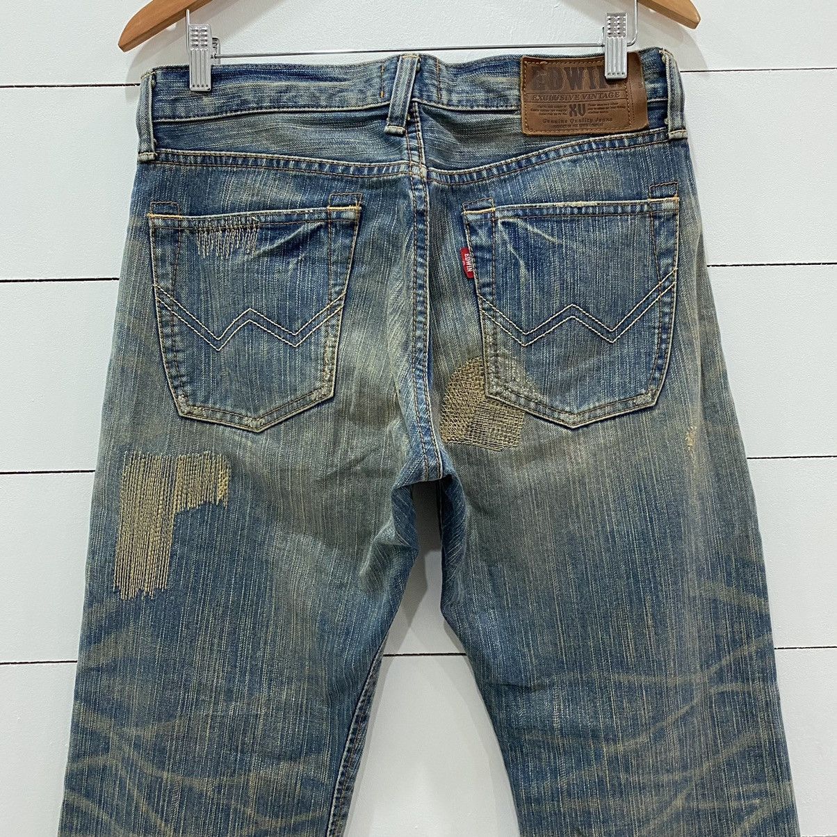 Edwin × Japanese Brand Edwin Distressed Patchwork Jeans Kapital Style Size US 32 / EU 48 - 12 Thumbnail