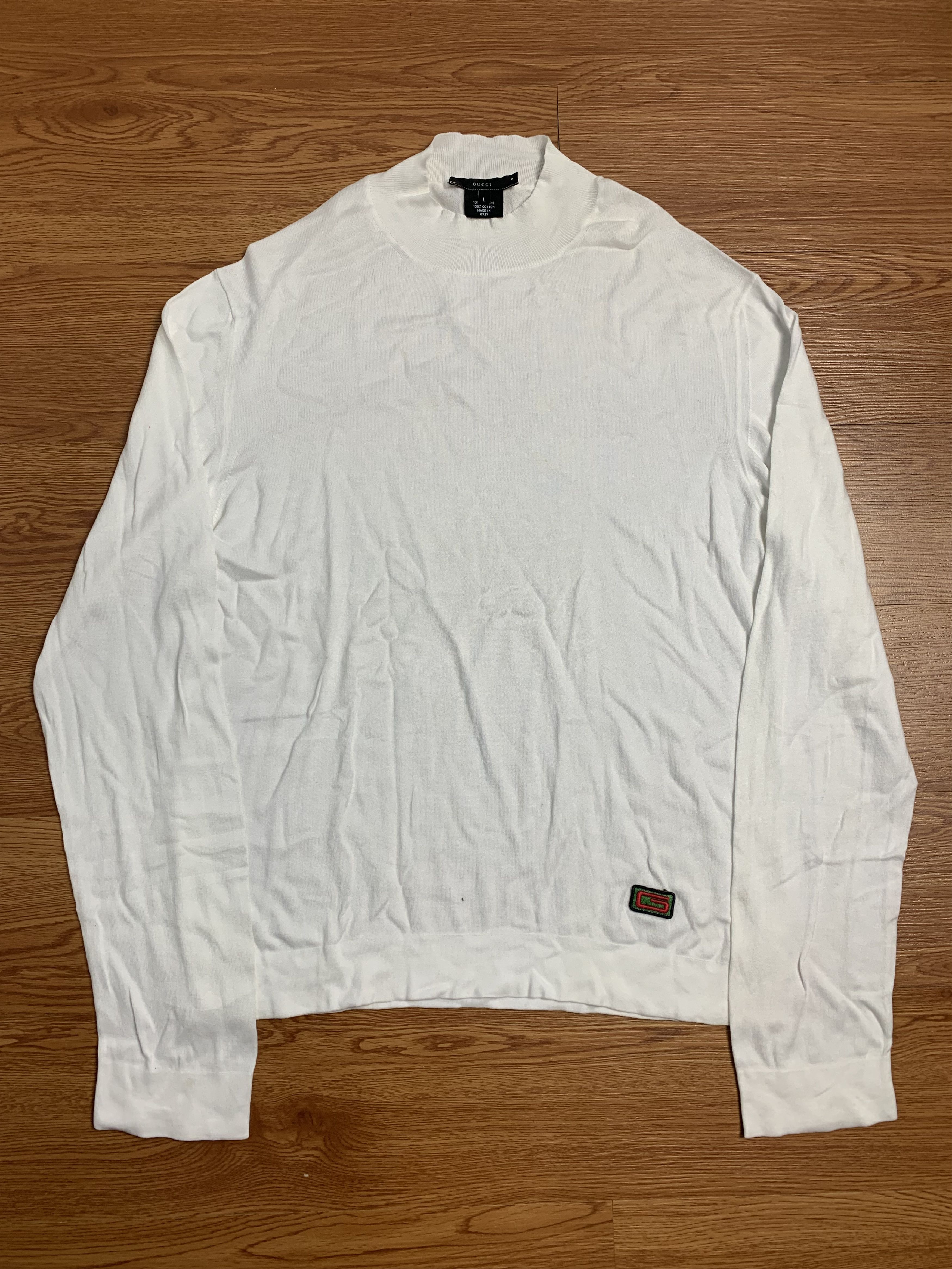 Gucci Vintage Gucci Tom Ford Era Mockneck Light Sweater Size US L / EU 52-54 / 3 - 1 Thumbnail