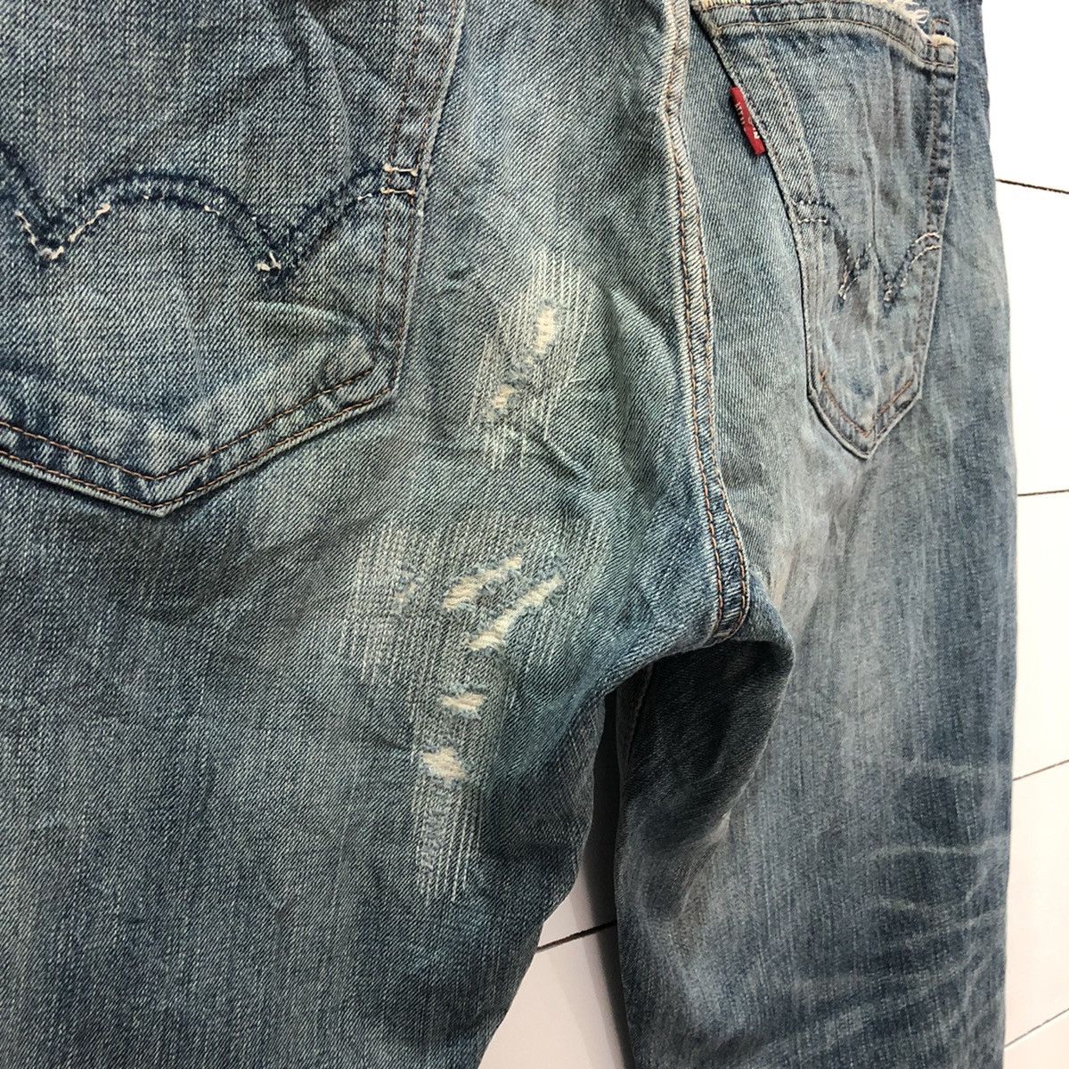 Edwin Edwin Japan Distressed Denim Jeans Size US 34 / EU 50 - 15 Thumbnail