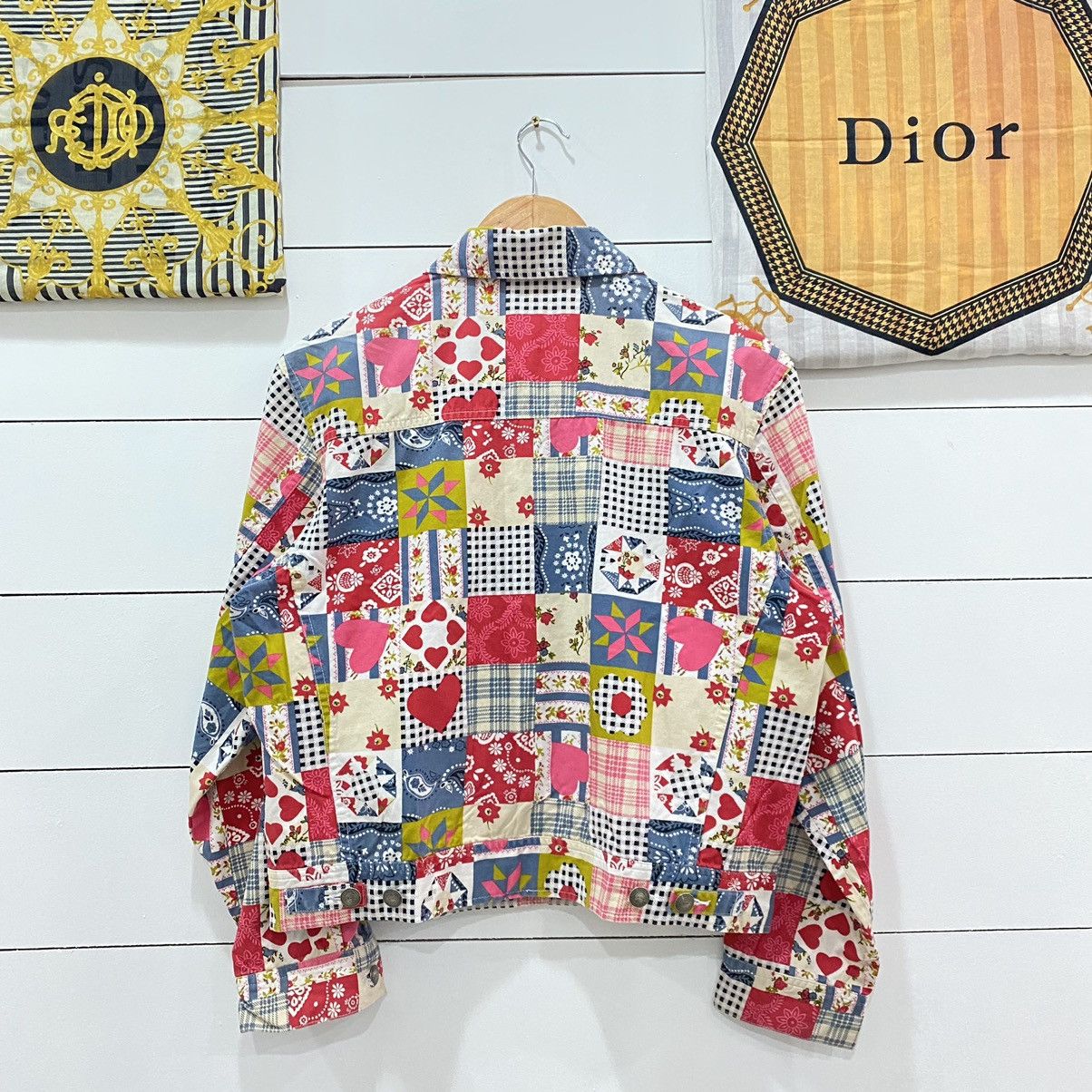 Benetton × Japanese Brand × United Colors Of Benetton United Colors of Benetton Patchwork Printed Jacket Size US S / EU 44-46 / 1 - 8 Thumbnail