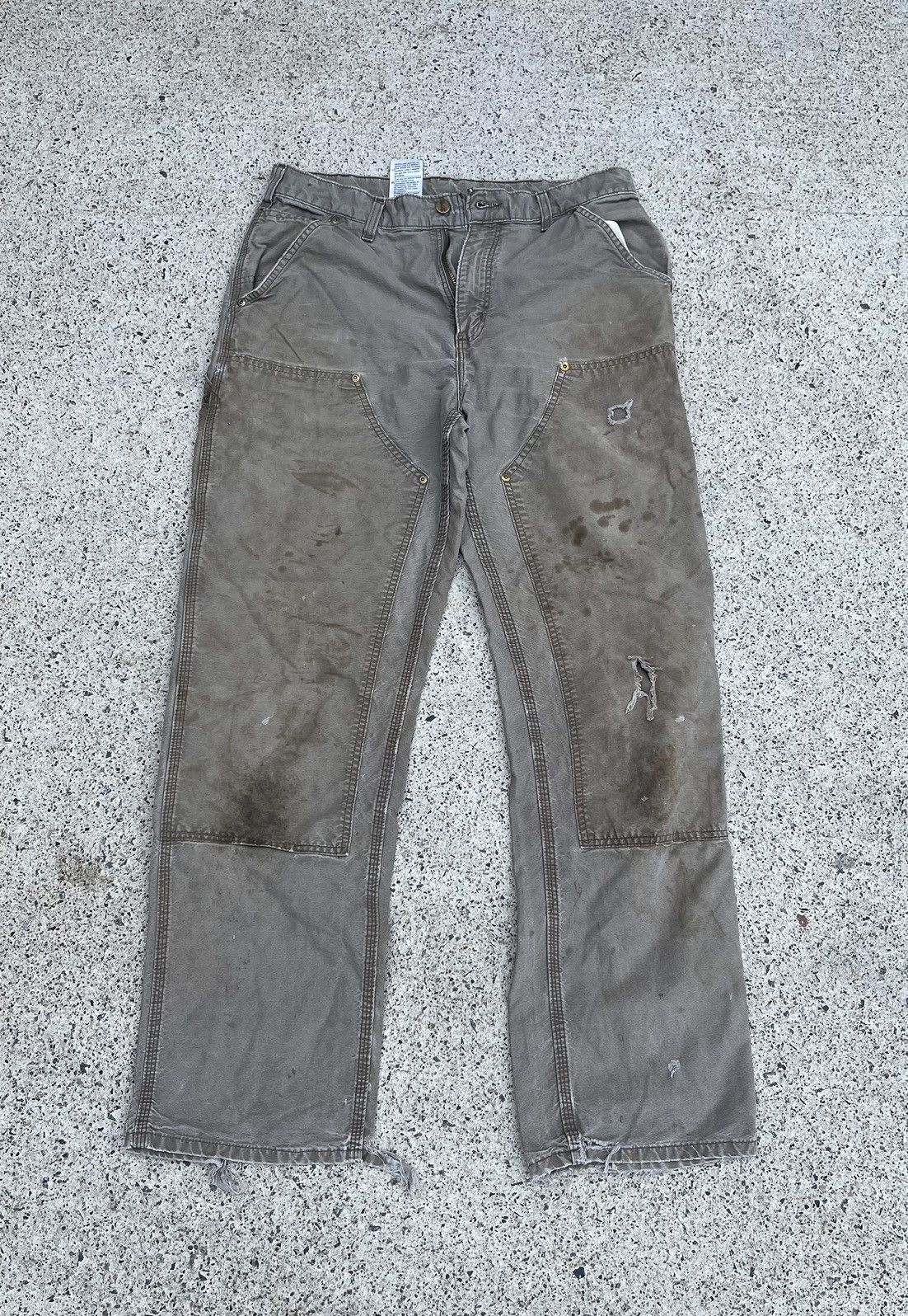 Carhartt Vintage Carhartt Double Knee Work Pants 31x34 Size US 31 - 1 Thumbnail
