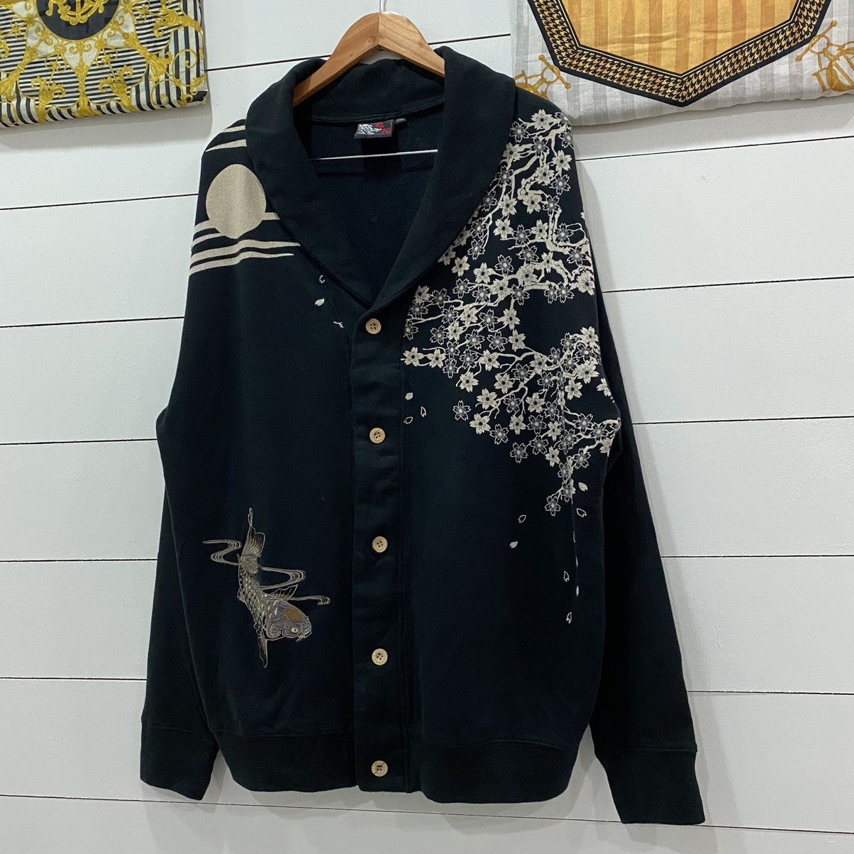Japanese Brand Japanese Koi Karakuri Cardigan Karakuri Style Size US XXL / EU 58 / 5 - 5 Thumbnail
