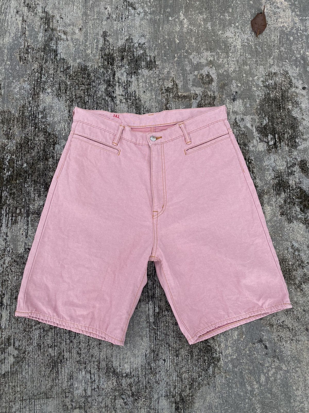 image of 2007 Japan Swagger Jort Rave Punk Cowboy Baggy Gorpcore Rock in Light Pink Rave, Men's (Size 32)