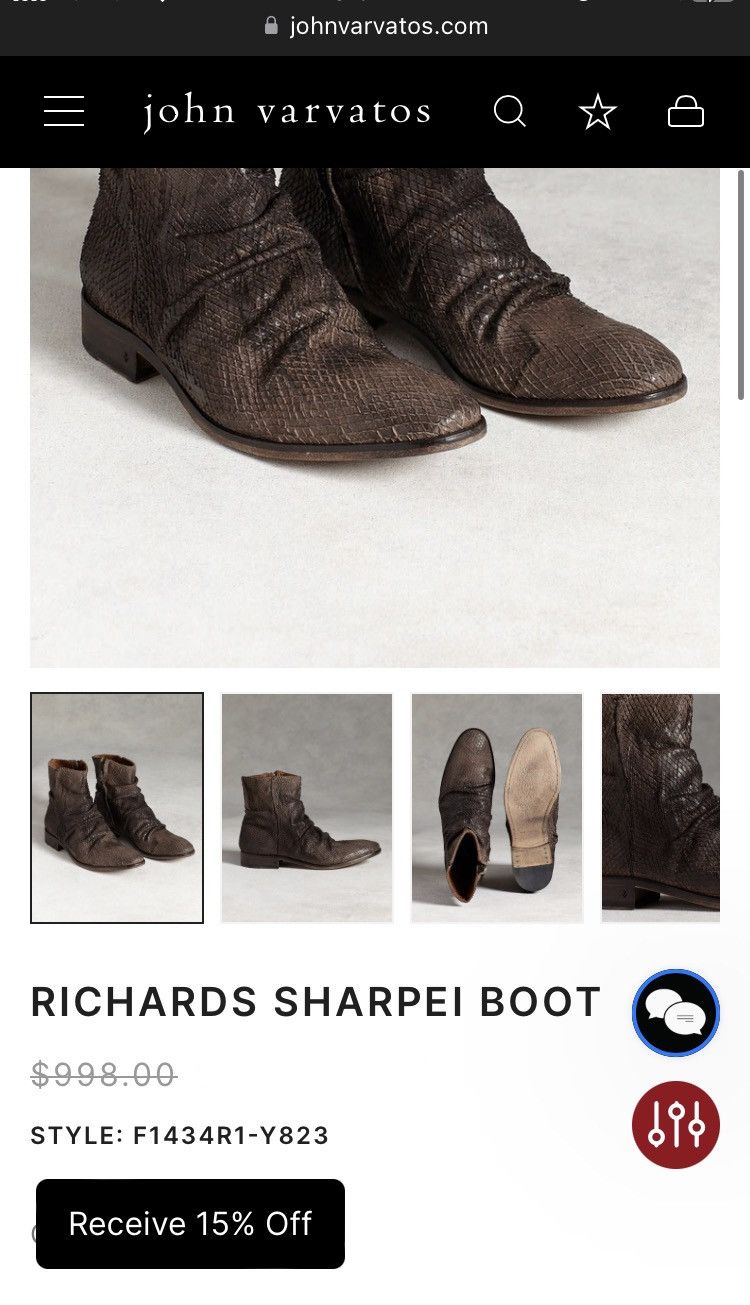 John Varvatos Richards Sharpei snake boots. 11 Size US 11 / EU 44 - 7 Thumbnail