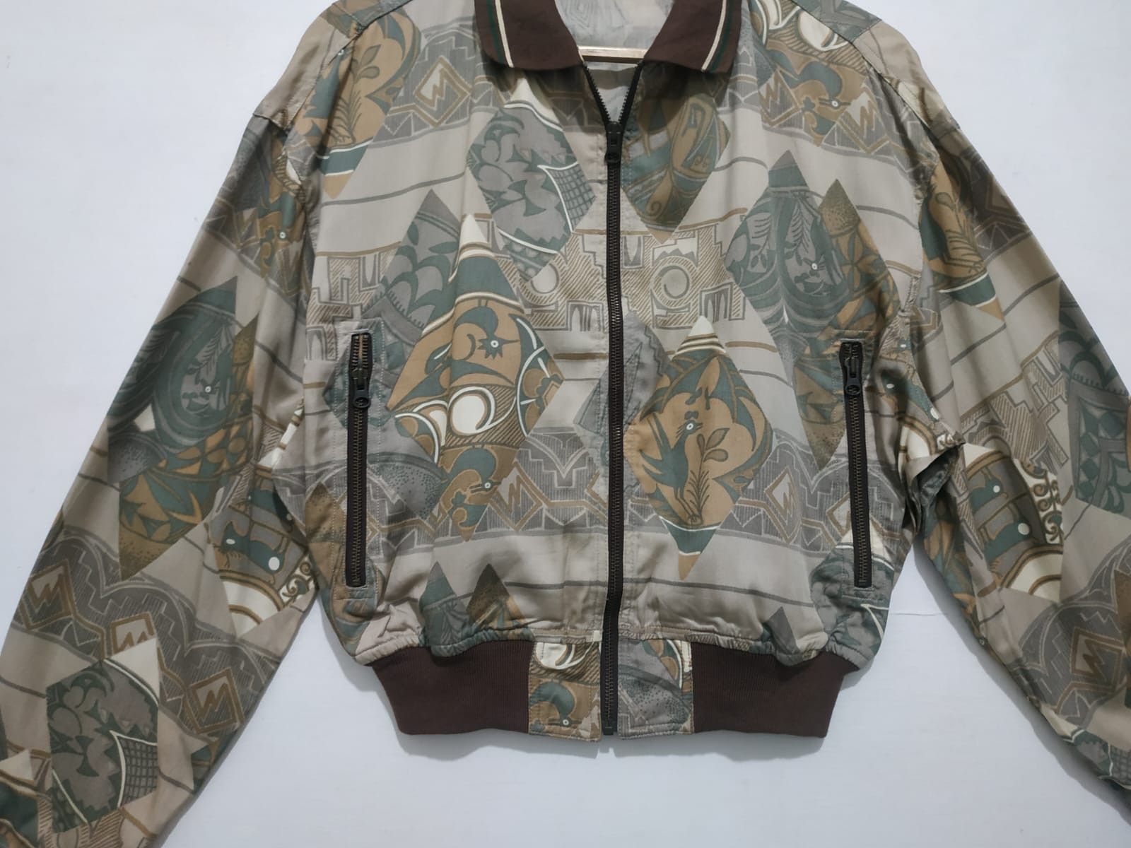 Masaki Matsushima Japanese Designer N. Masaki Pazzo Rayon Bomber Jacket Size US S / EU 44-46 / 1 - 20 Thumbnail