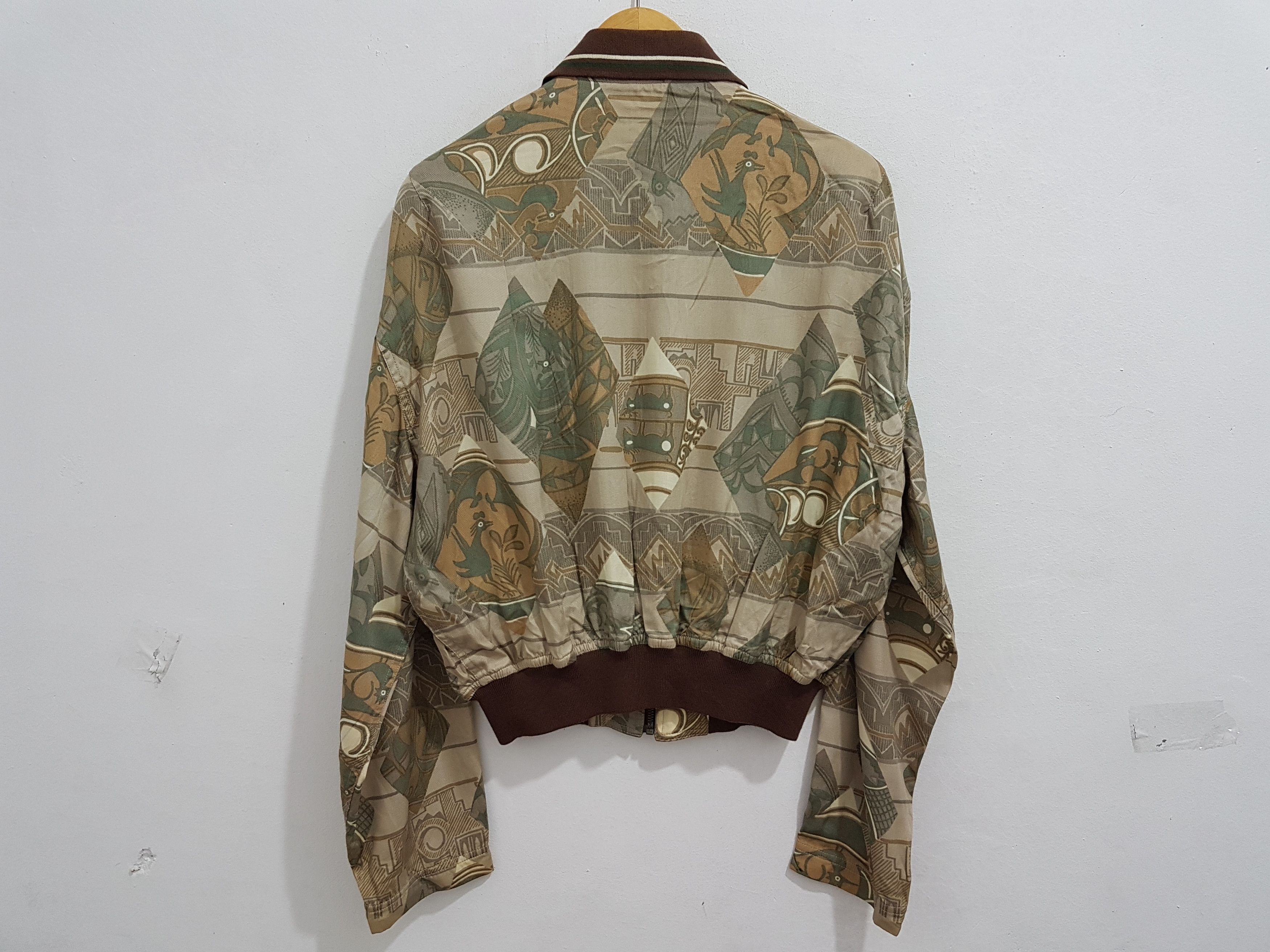Masaki Matsushima Japanese Designer N. Masaki Pazzo Rayon Bomber Jacket Size US S / EU 44-46 / 1 - 6 Thumbnail