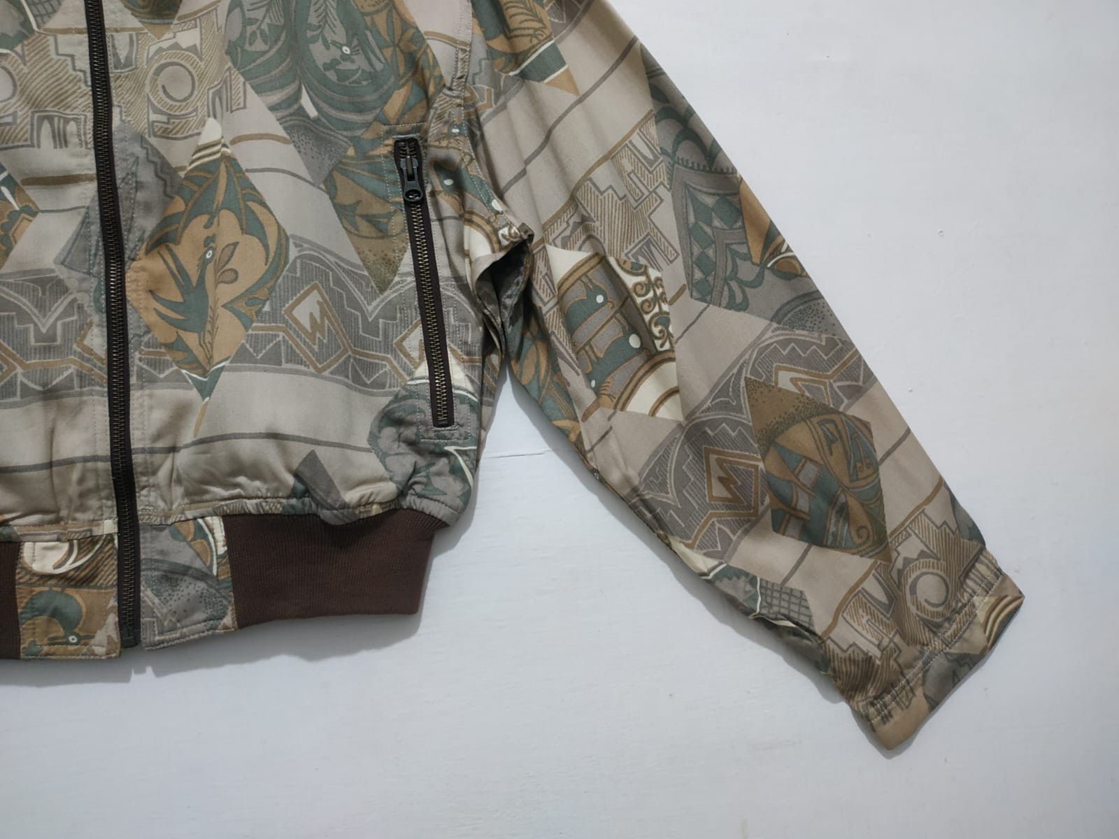 Masaki Matsushima Japanese Designer N. Masaki Pazzo Rayon Bomber Jacket Size US S / EU 44-46 / 1 - 16 Thumbnail