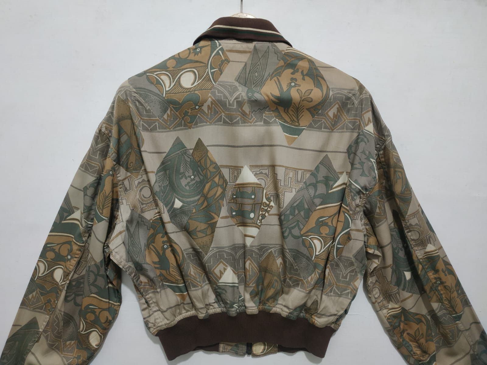 Masaki Matsushima Japanese Designer N. Masaki Pazzo Rayon Bomber Jacket Size US S / EU 44-46 / 1 - 12 Thumbnail