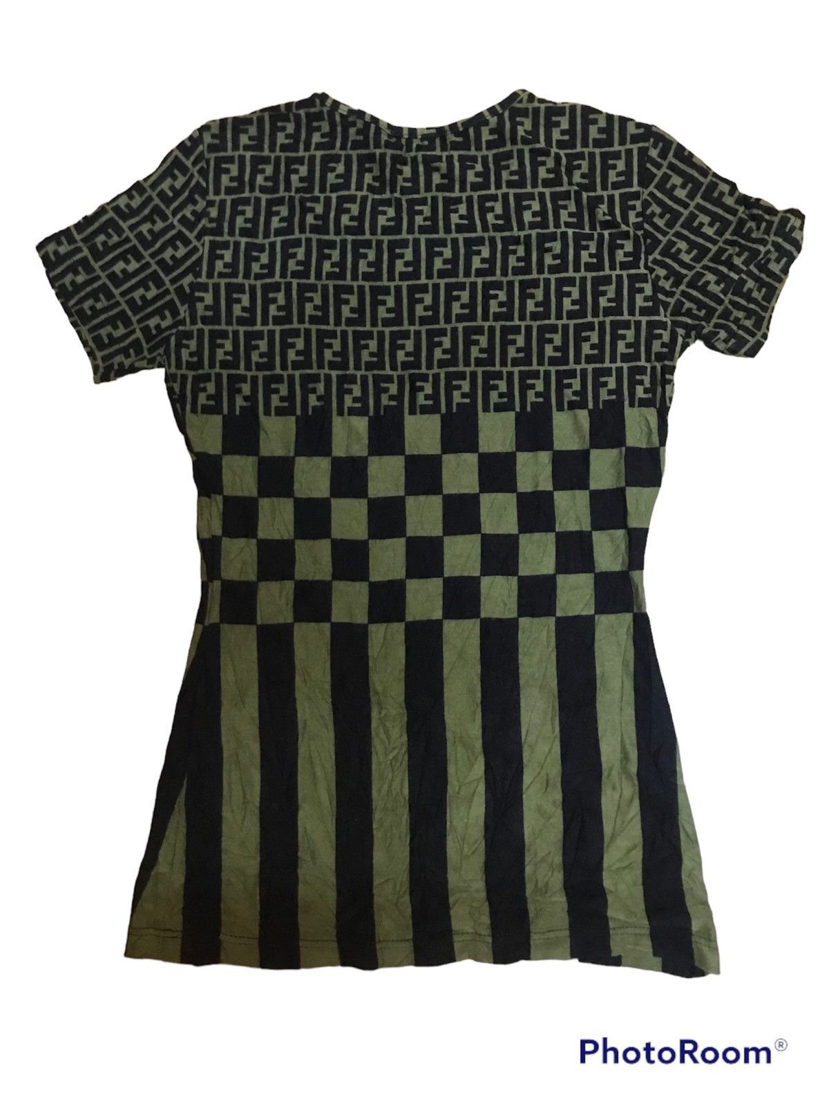 Fendi × Vintage ‼️VINTAGE FENDI MONOGRAM STRECHADLE TSHIRT NICE DESIGN‼️ Size XS / US 0-2 / IT 36-38 - 2 Thumbnail