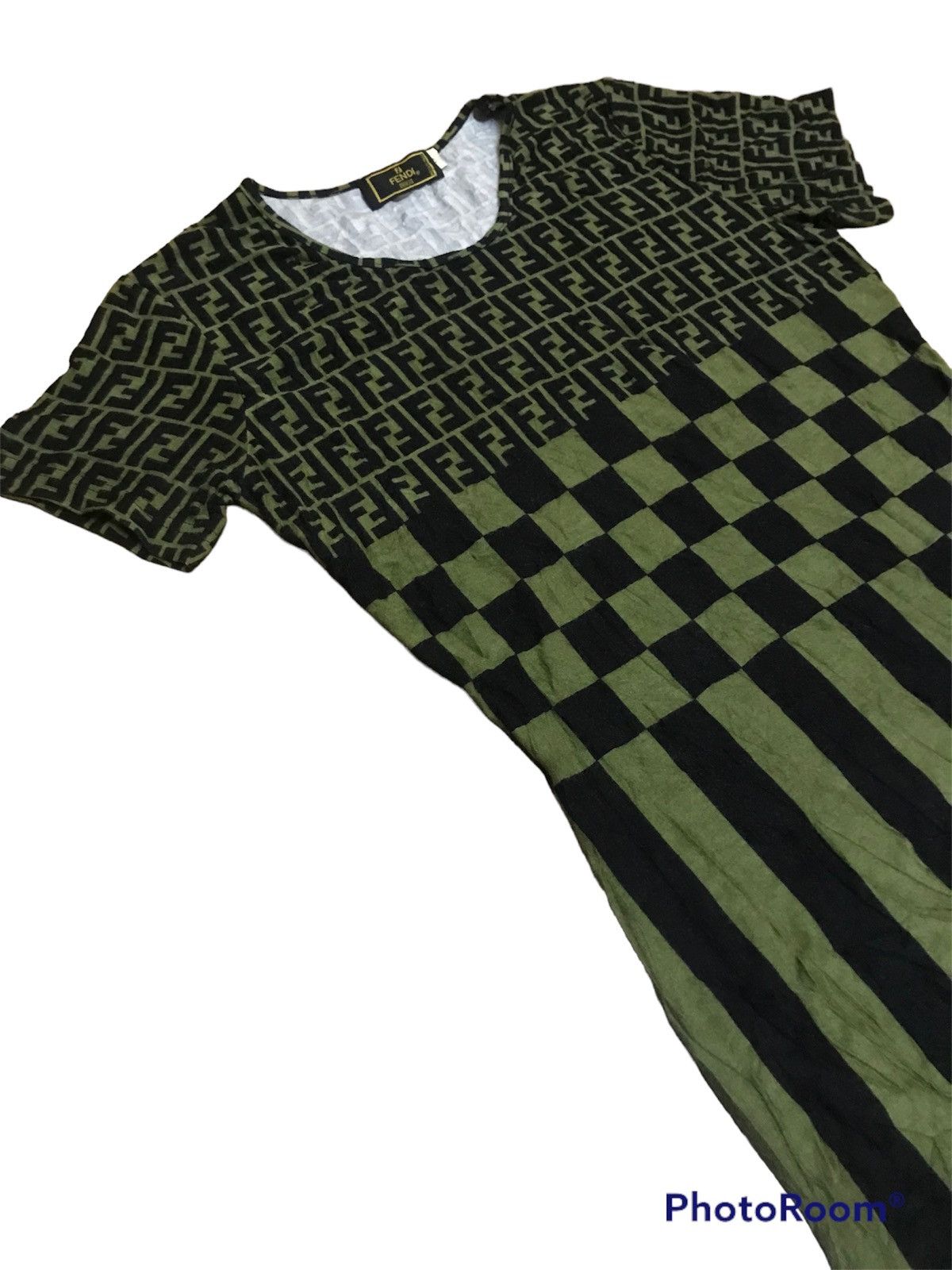Fendi × Vintage ‼️VINTAGE FENDI MONOGRAM STRECHADLE TSHIRT NICE DESIGN‼️ Size XS / US 0-2 / IT 36-38 - 3 Thumbnail