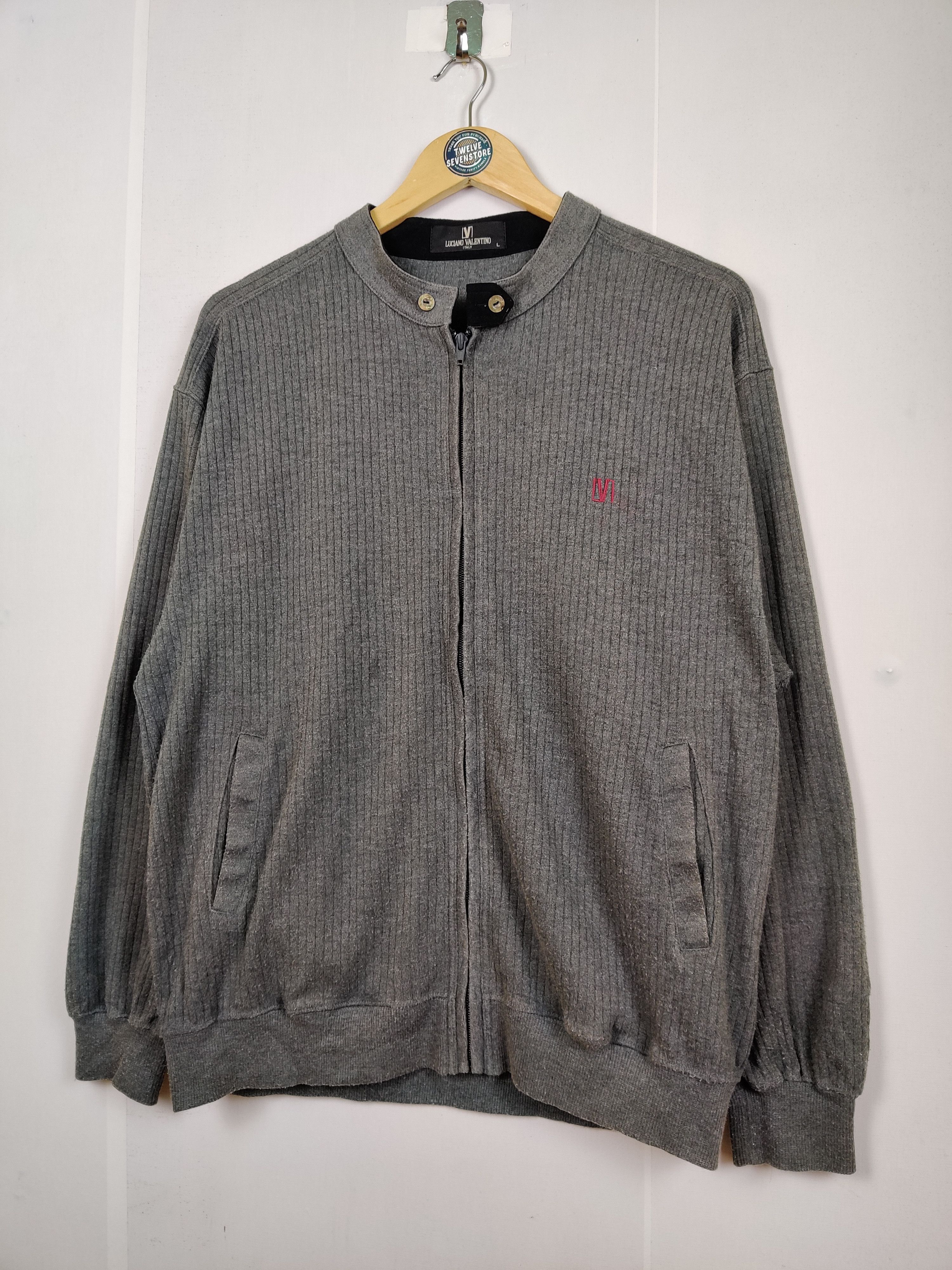 Japanese Brand Vintage Luciano Valentino Zipper Sweatshirt Size US L / EU 52-54 / 3 - 2 Thumbnail