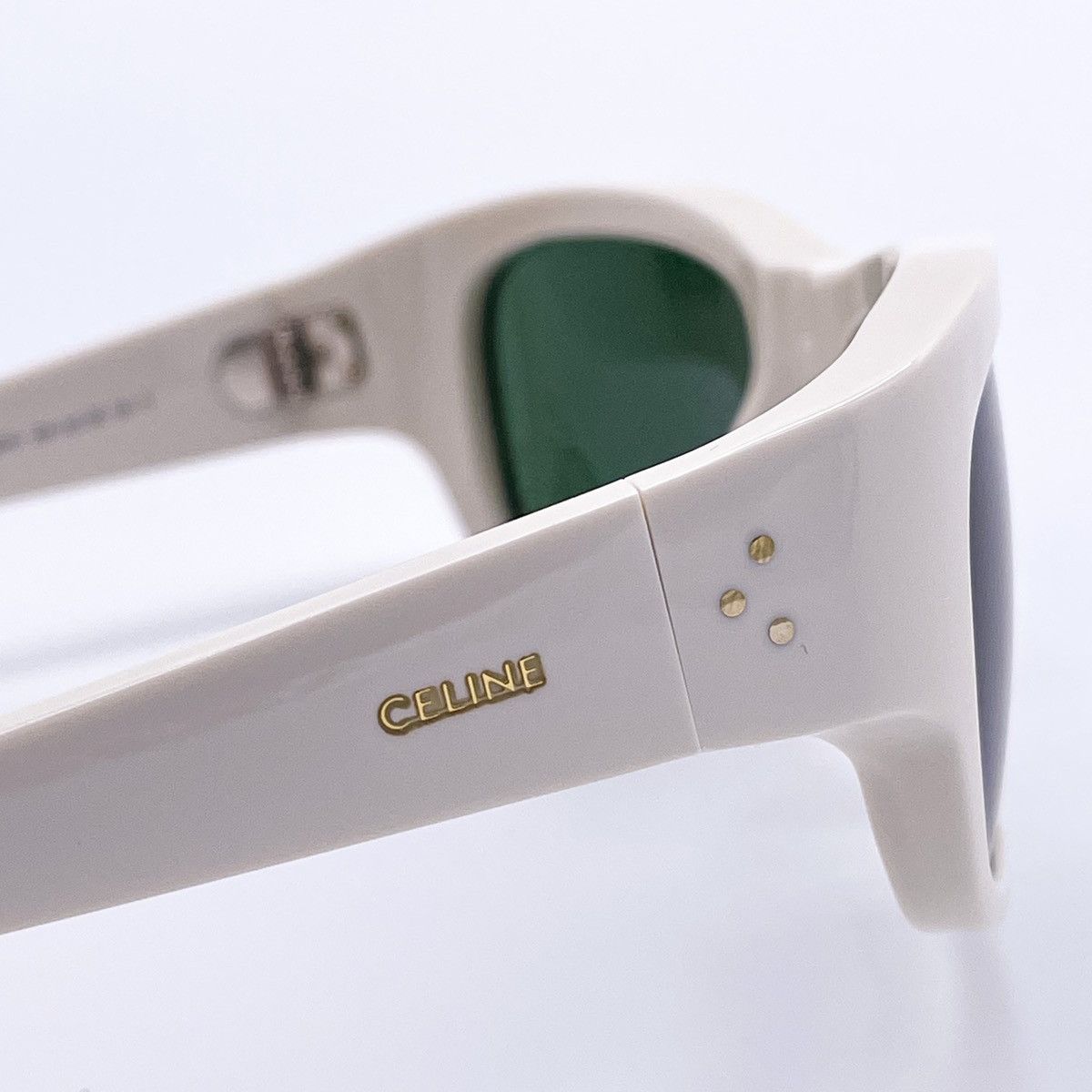 Celine NEW CELINE CL40079I 25N SQUARE WHITE GREEN SUNGLASSES Size ONE SIZE - 7 Thumbnail