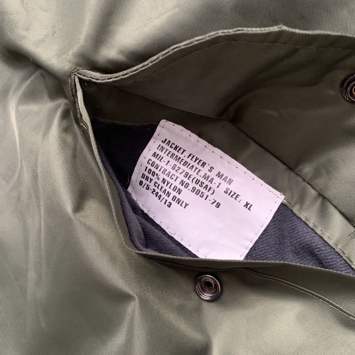 Other MA-1 Flying Nylon Bomber Jacket Military Vintage Size US L / EU 52-54 / 3 - 6 Thumbnail