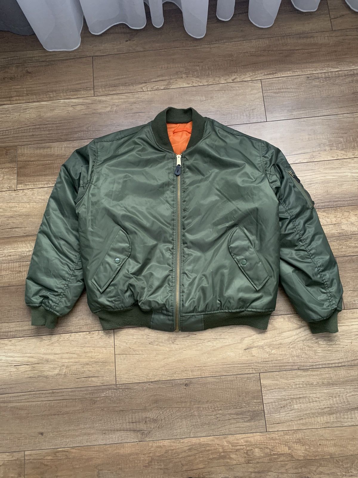 Other MA-1 Flying Nylon Bomber Jacket Military Vintage Size US L / EU 52-54 / 3 - 4 Thumbnail