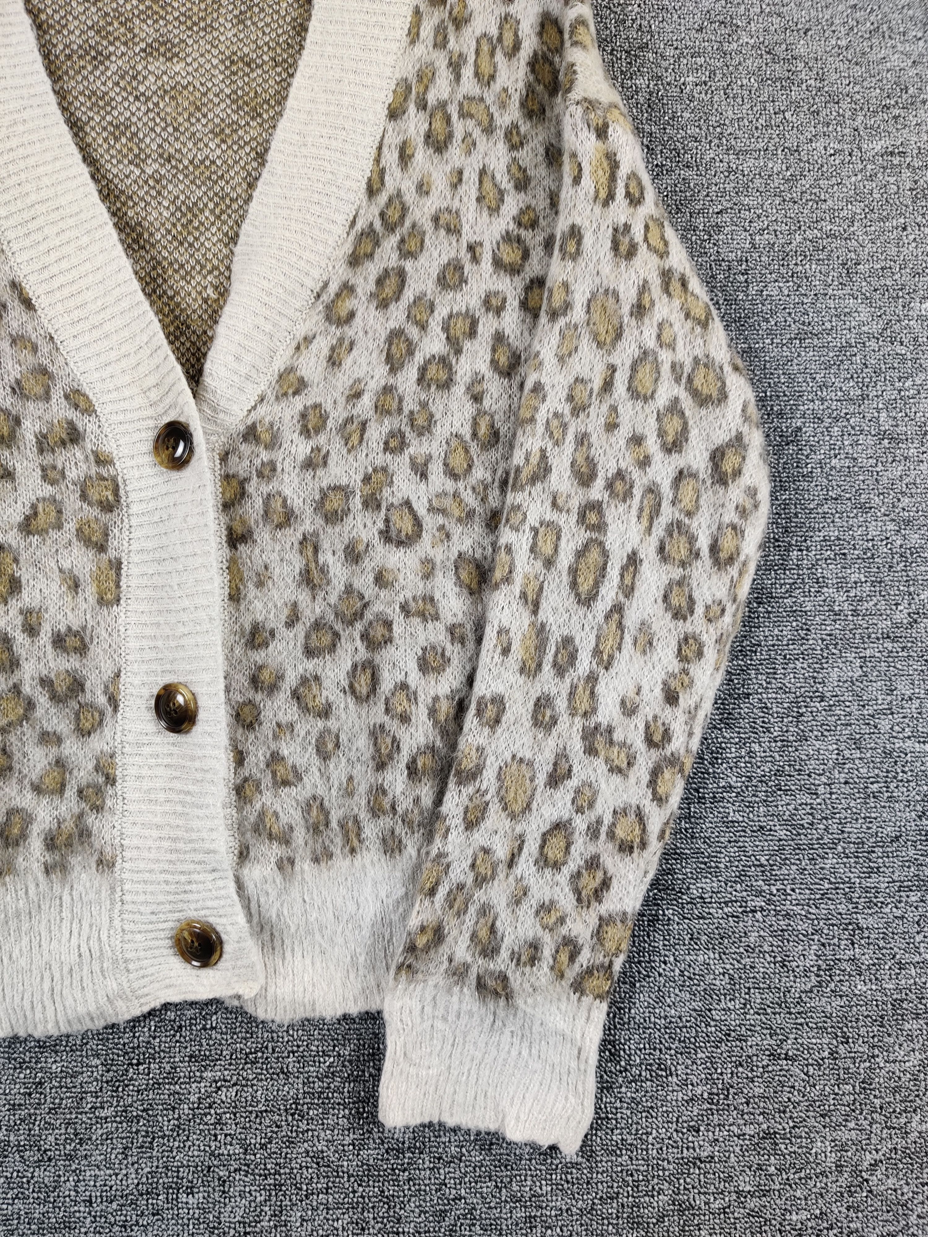Japanese Brand Unbranded Leopard Knit Cardigan Size US M / EU 48-50 / 2 - 3 Thumbnail