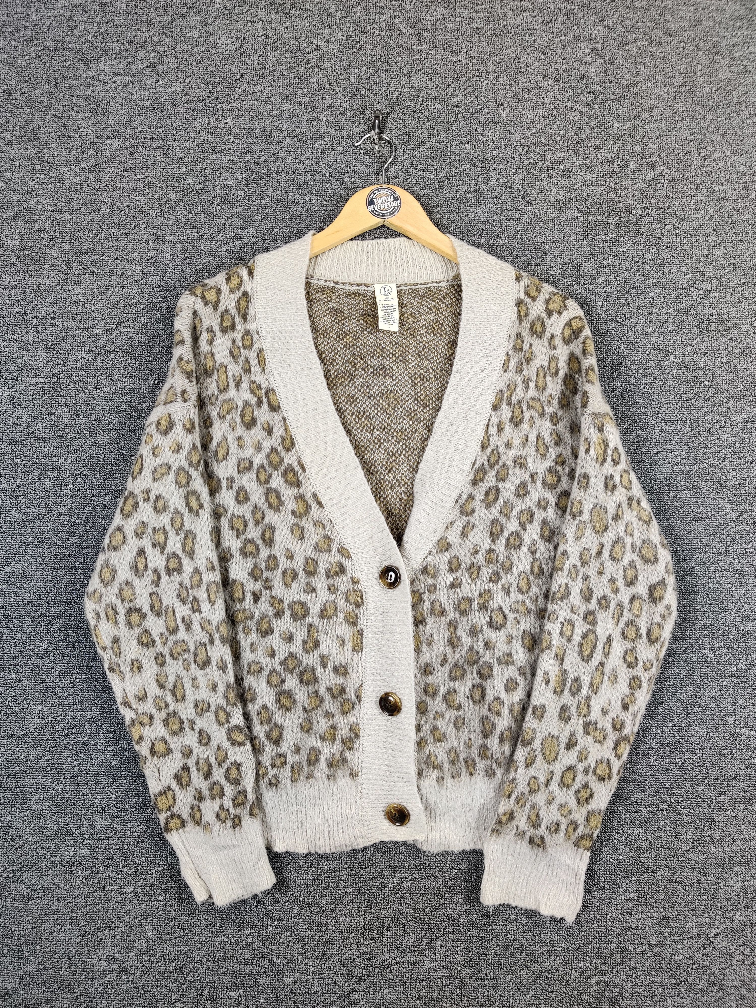 Japanese Brand Unbranded Leopard Knit Cardigan Size US M / EU 48-50 / 2 - 1 Thumbnail