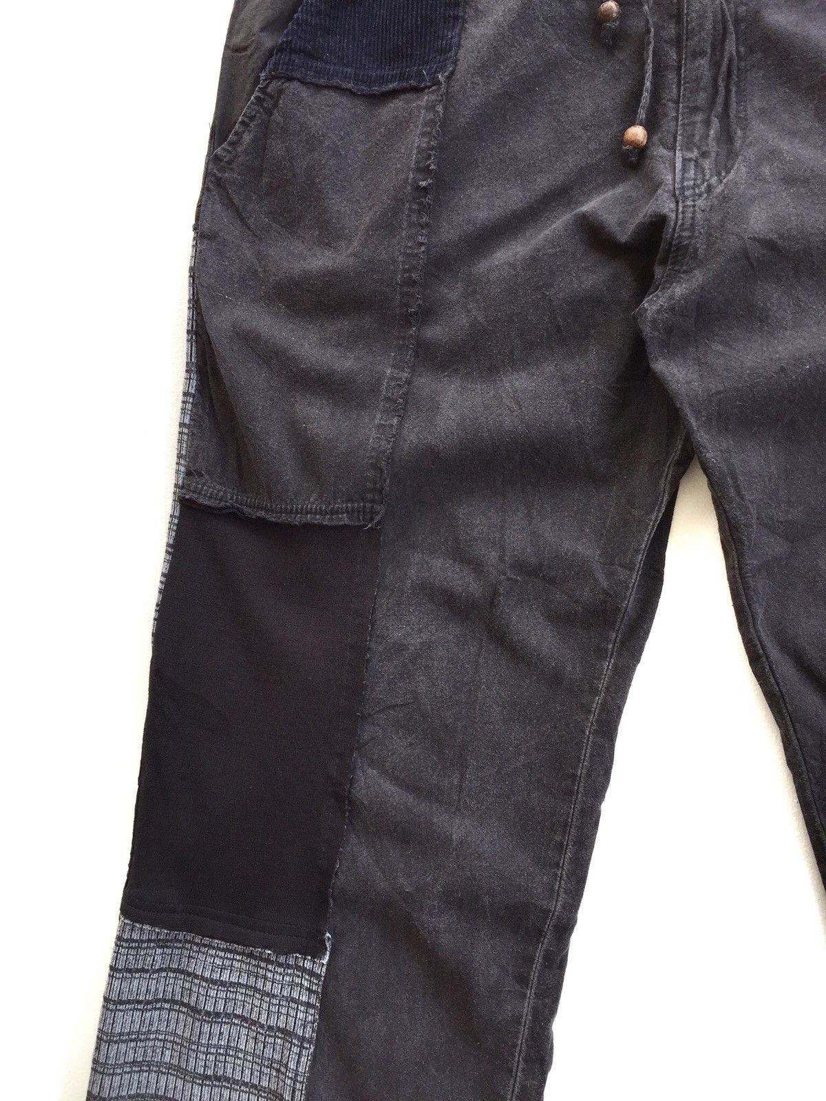 Japanese Brand Japanese Drawstring Patchwork Design Inspired By Kapital Size US 33 - 9 Thumbnail