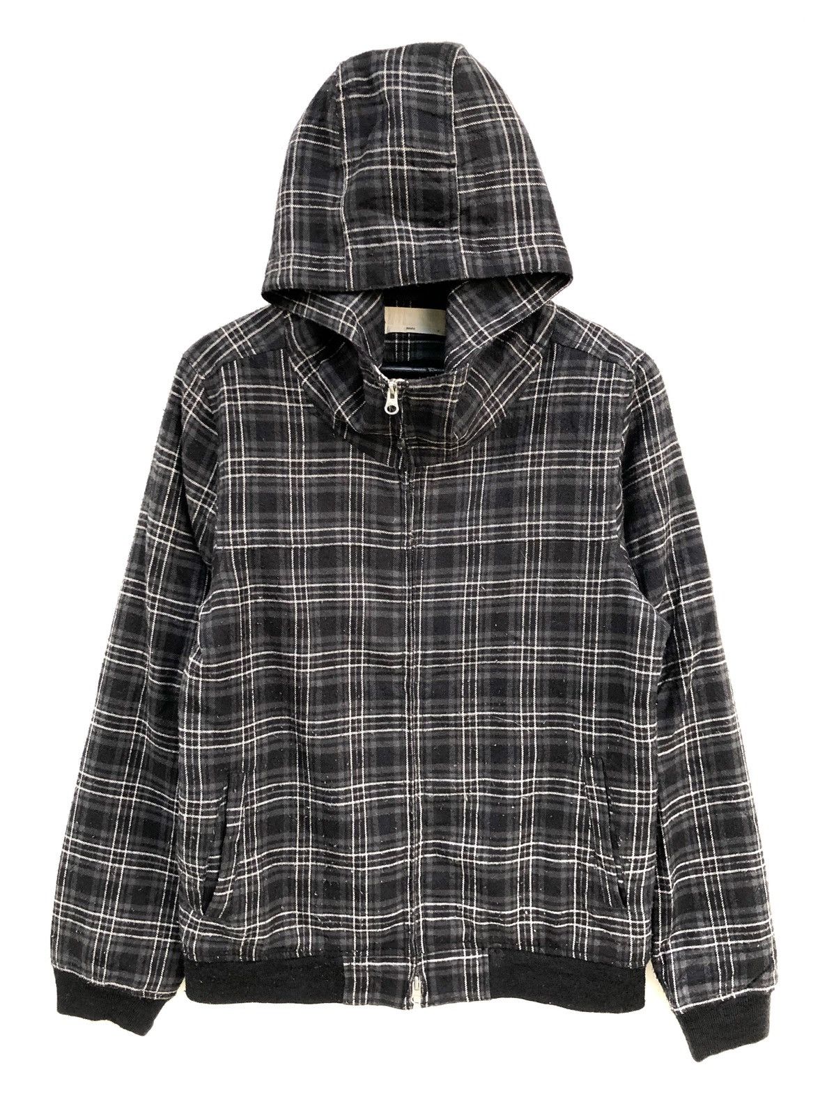 image of Hare Checkered Hoodie Jacket, Men's (Size Small)