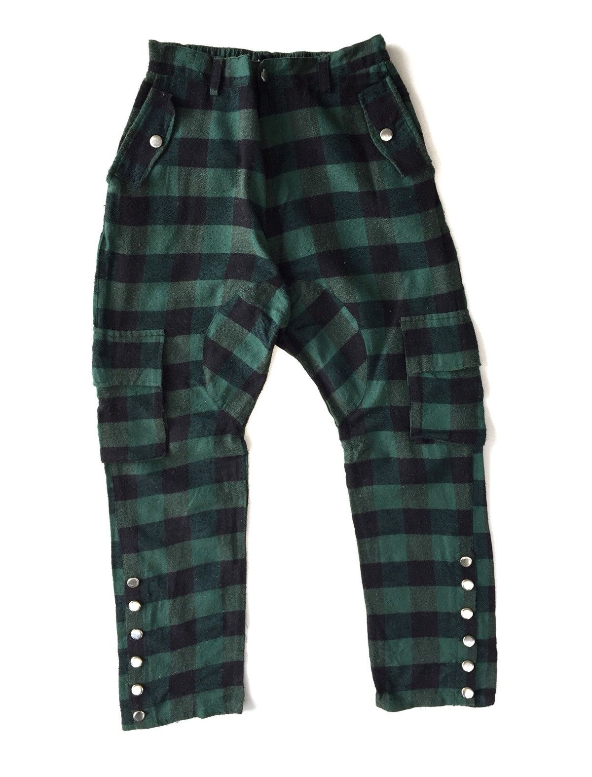 image of Vintage Japan Speed Orange Checkered Plaid Pants in Green, Men's (Size 28)