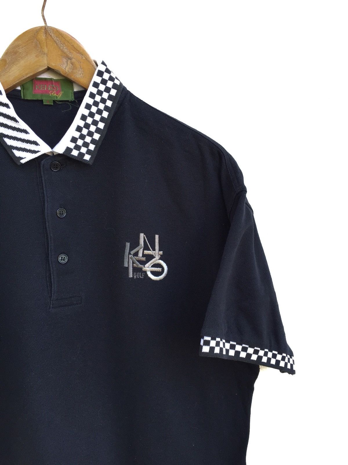 image of Vintage Kenzo Golf Polo Shirt in Black, Men's (Size Medium)